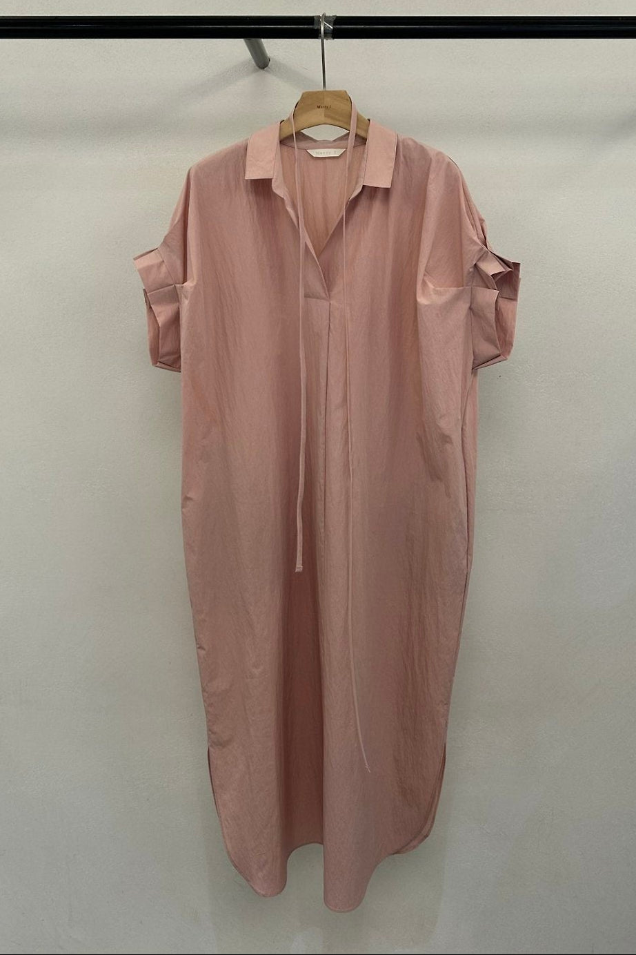 Pintuck Sleeve Long Dress