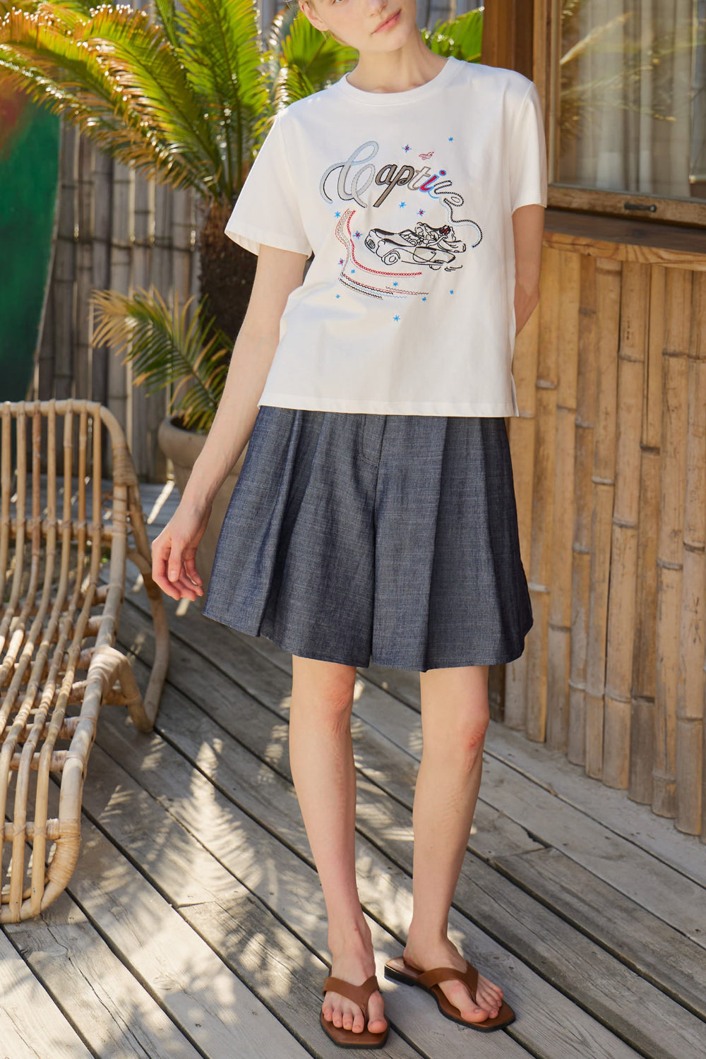Pleated Flare Shorts
