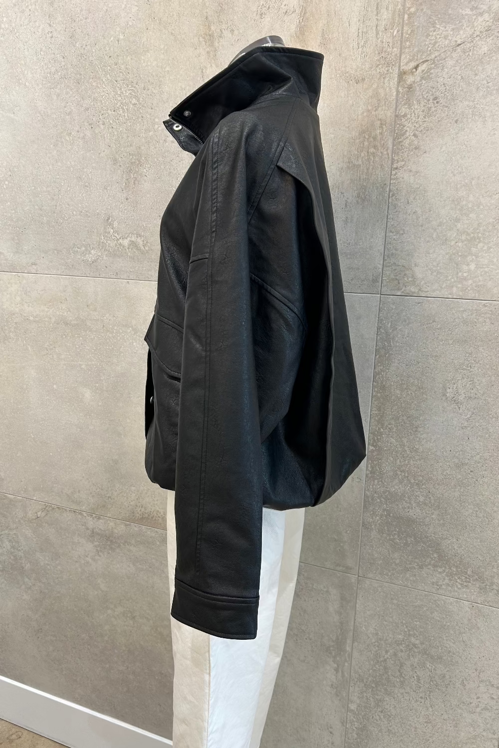 Relaxed Fit Leather Jacket