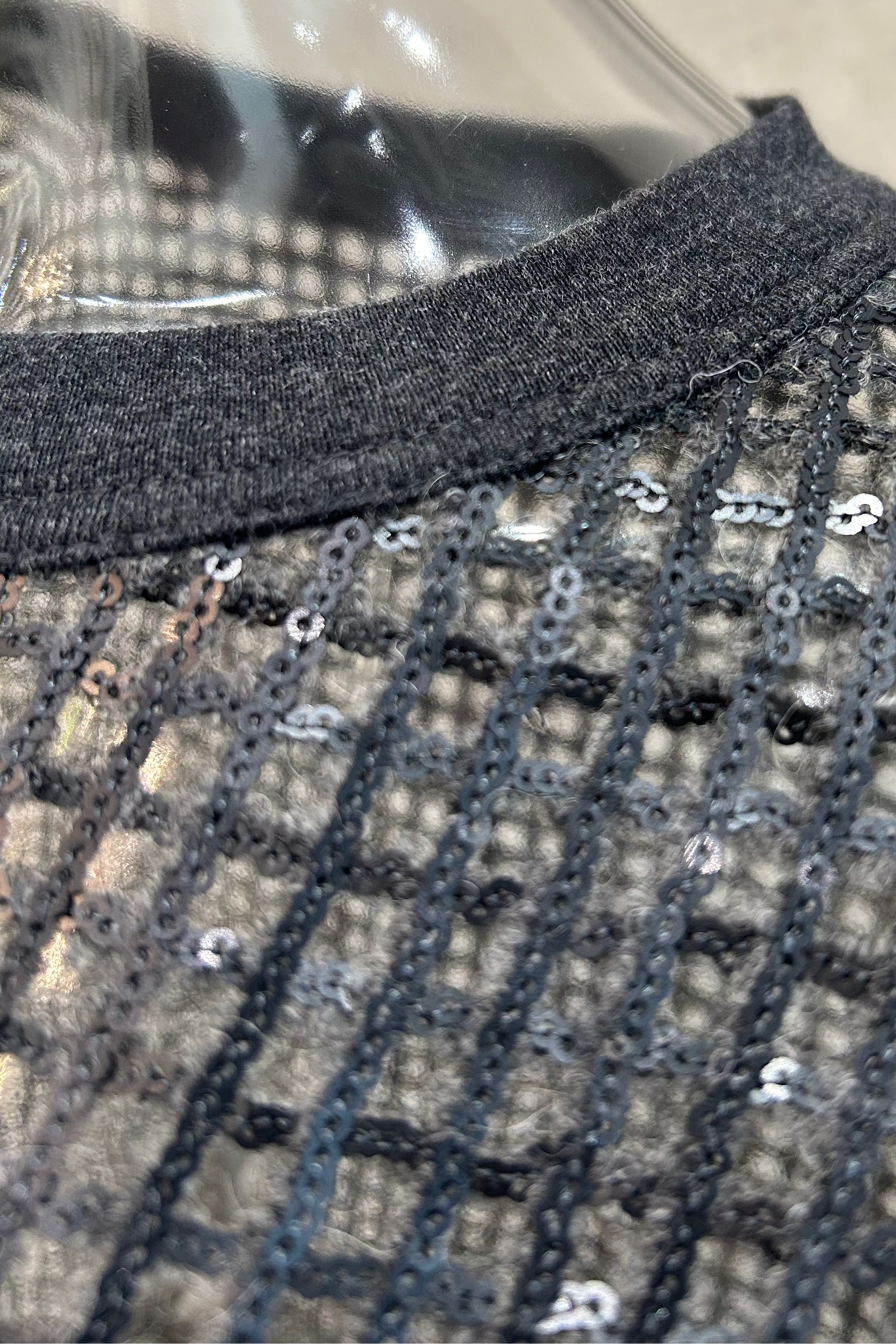 Sequin Mesh Vest
