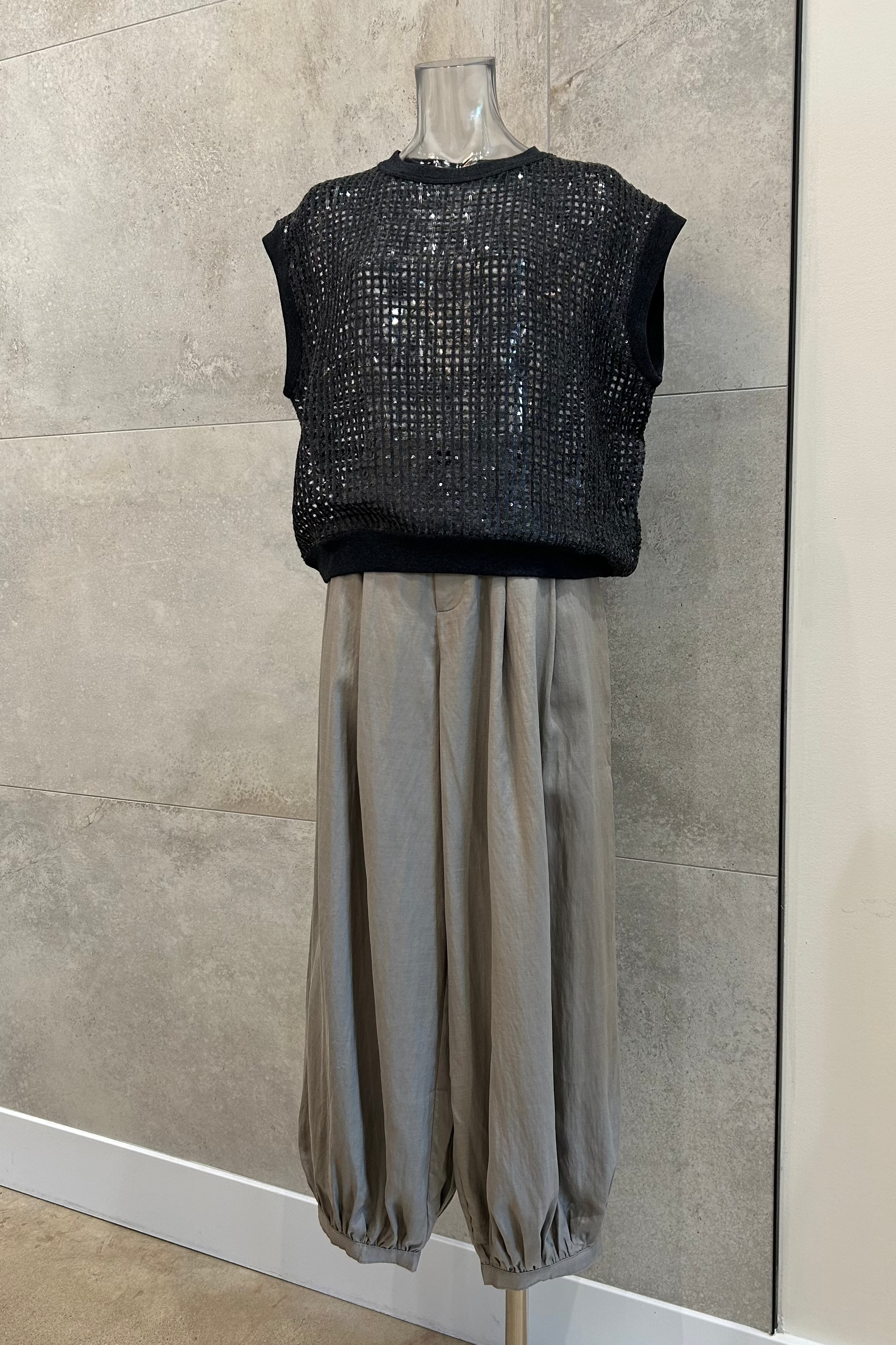 Sequin Mesh Vest