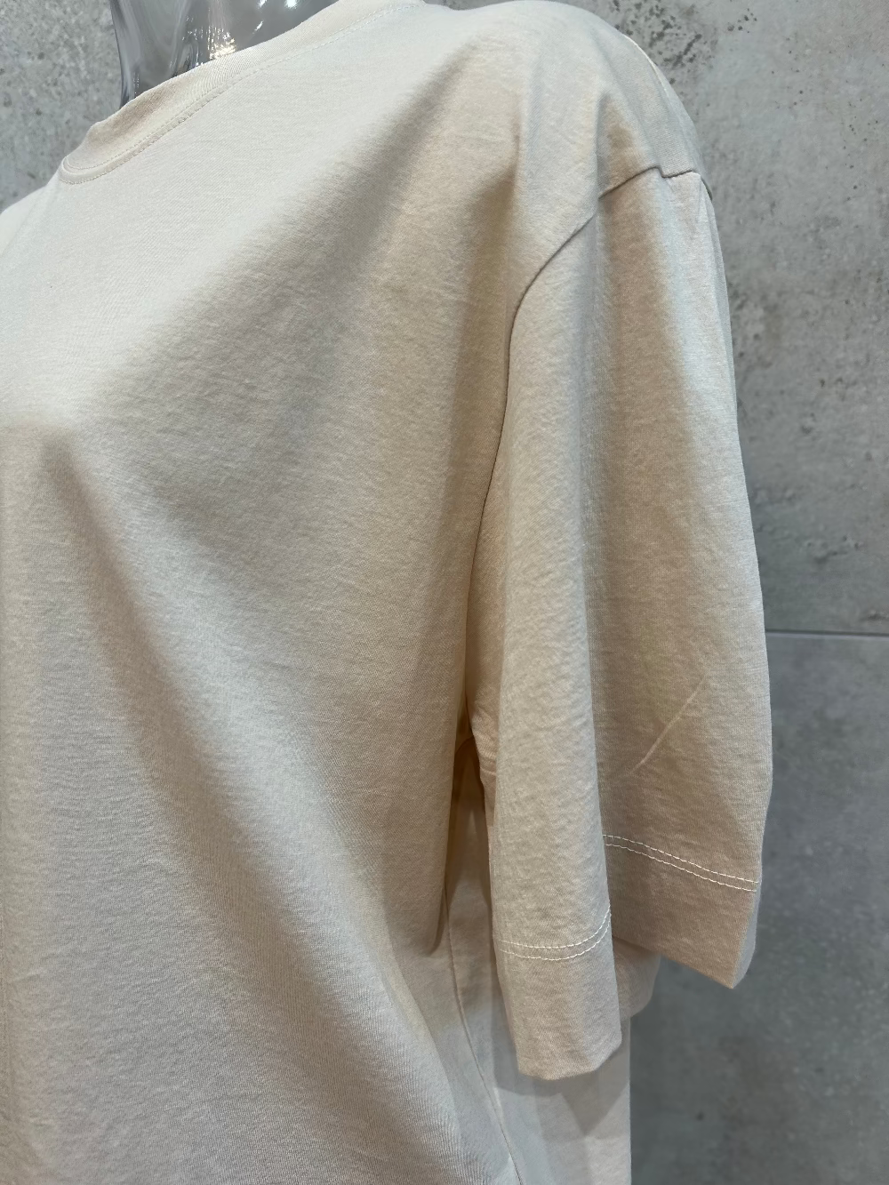 Silky Cotton Elbow Sleeve T-Shirt
