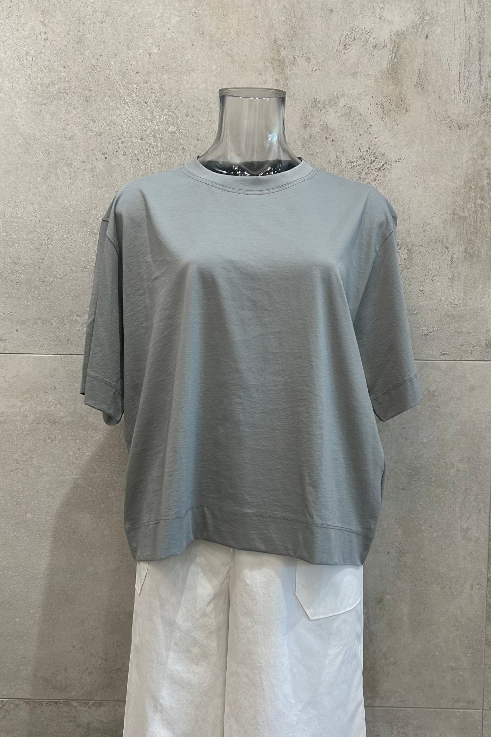 Silky Cotton Elbow Sleeve T-Shirt