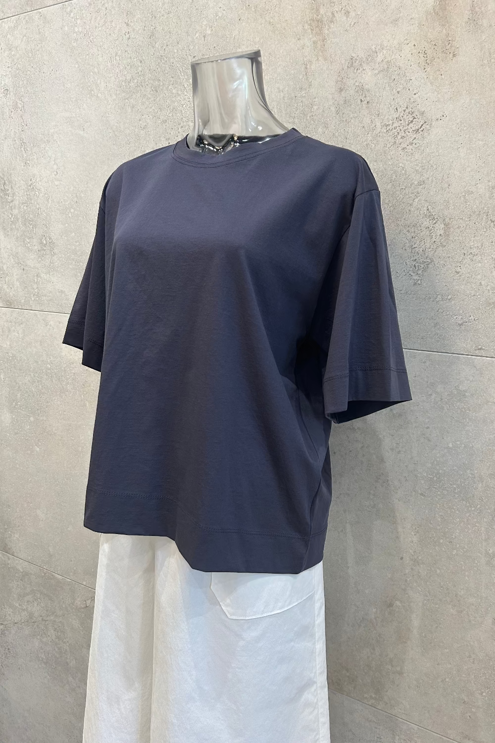 Silky Cotton Elbow Sleeve T-Shirt