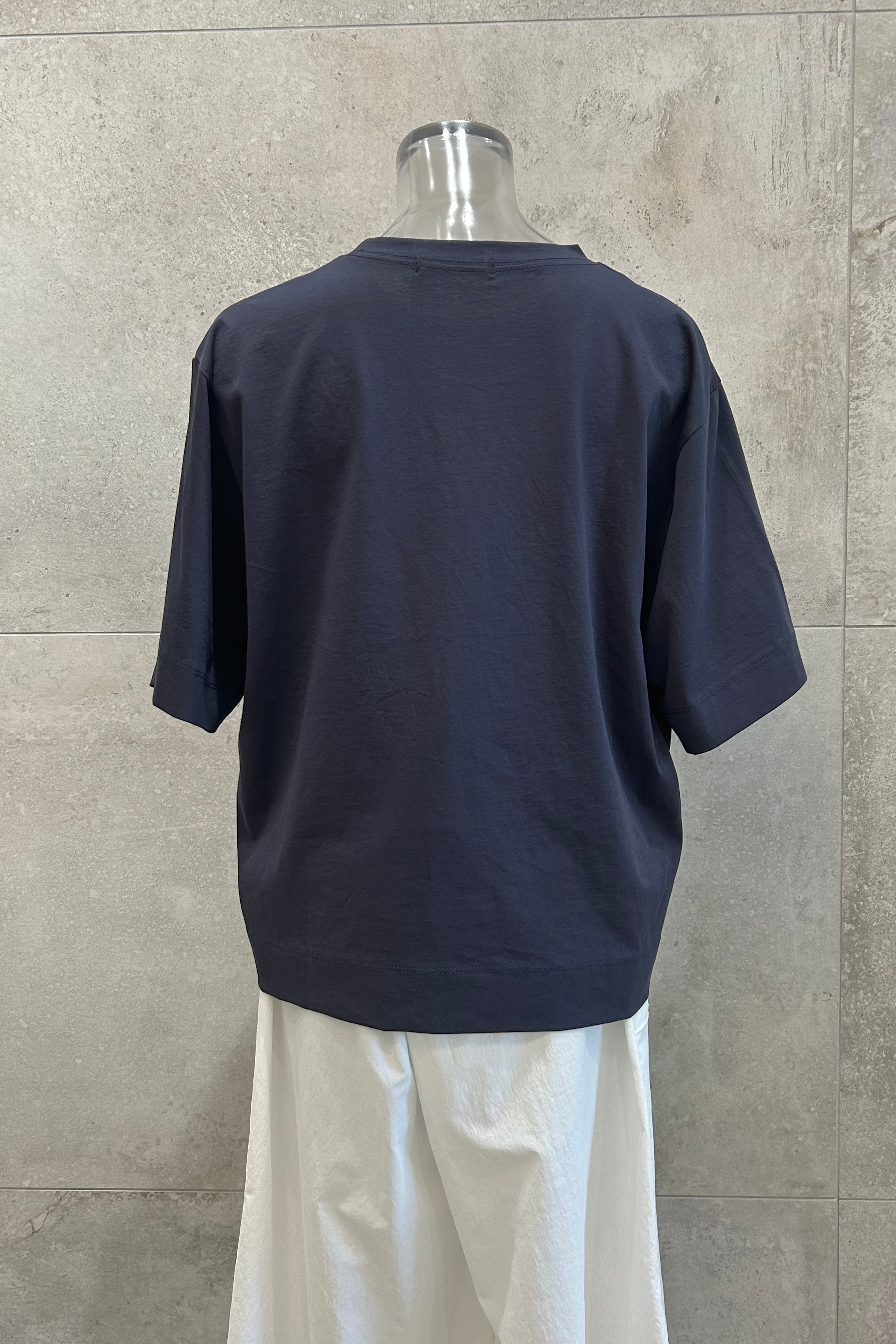 Silky Cotton Elbow Sleeve T-Shirt