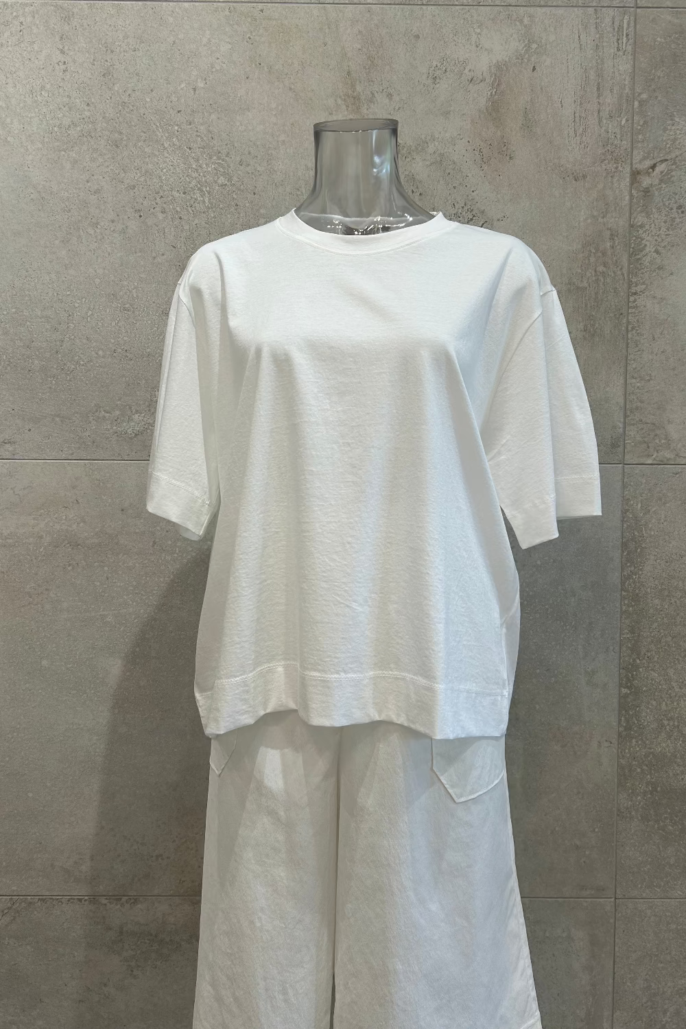 Silky Cotton Elbow Sleeve T-Shirt
