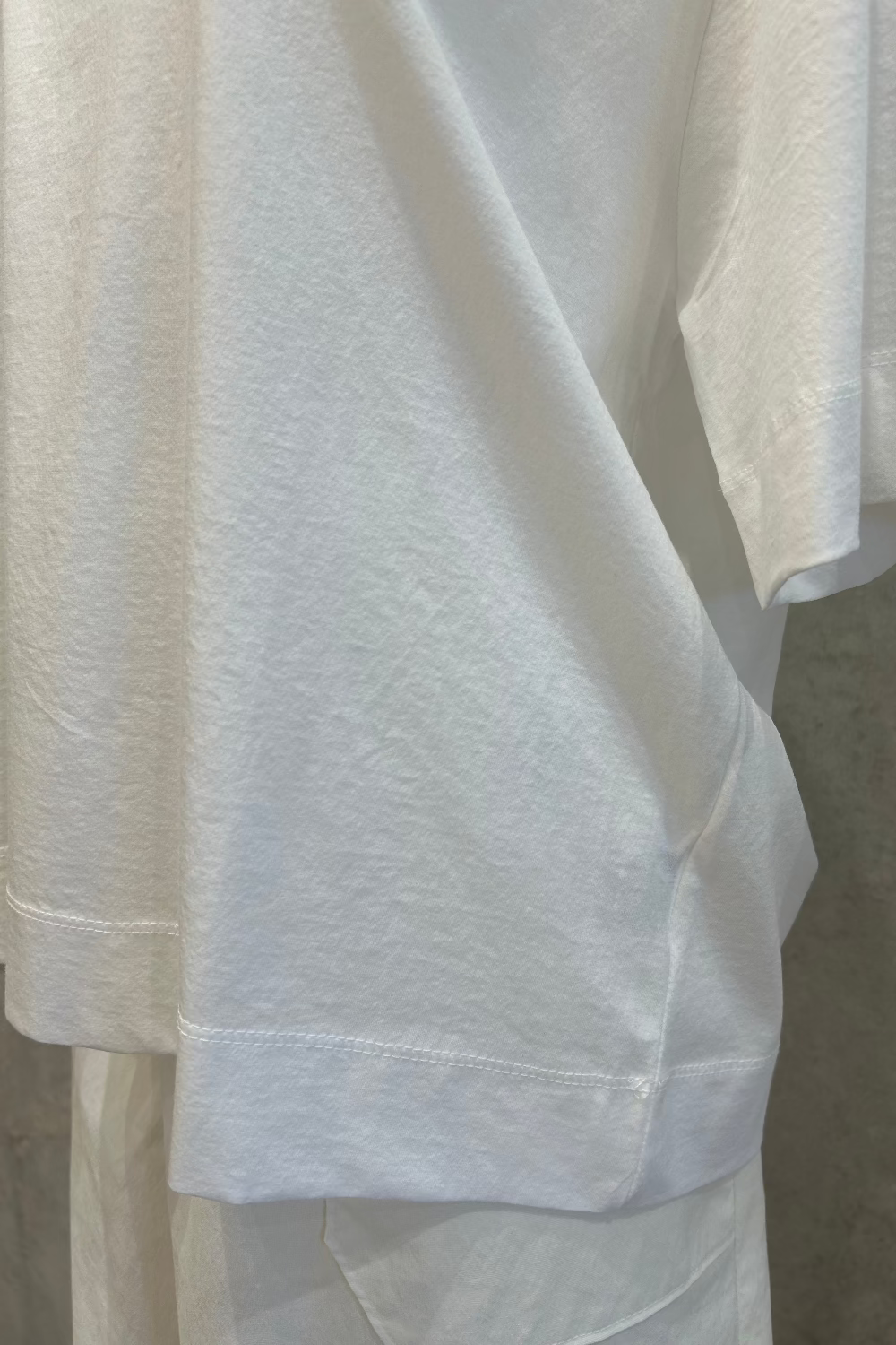 Silky Cotton Elbow Sleeve T-Shirt