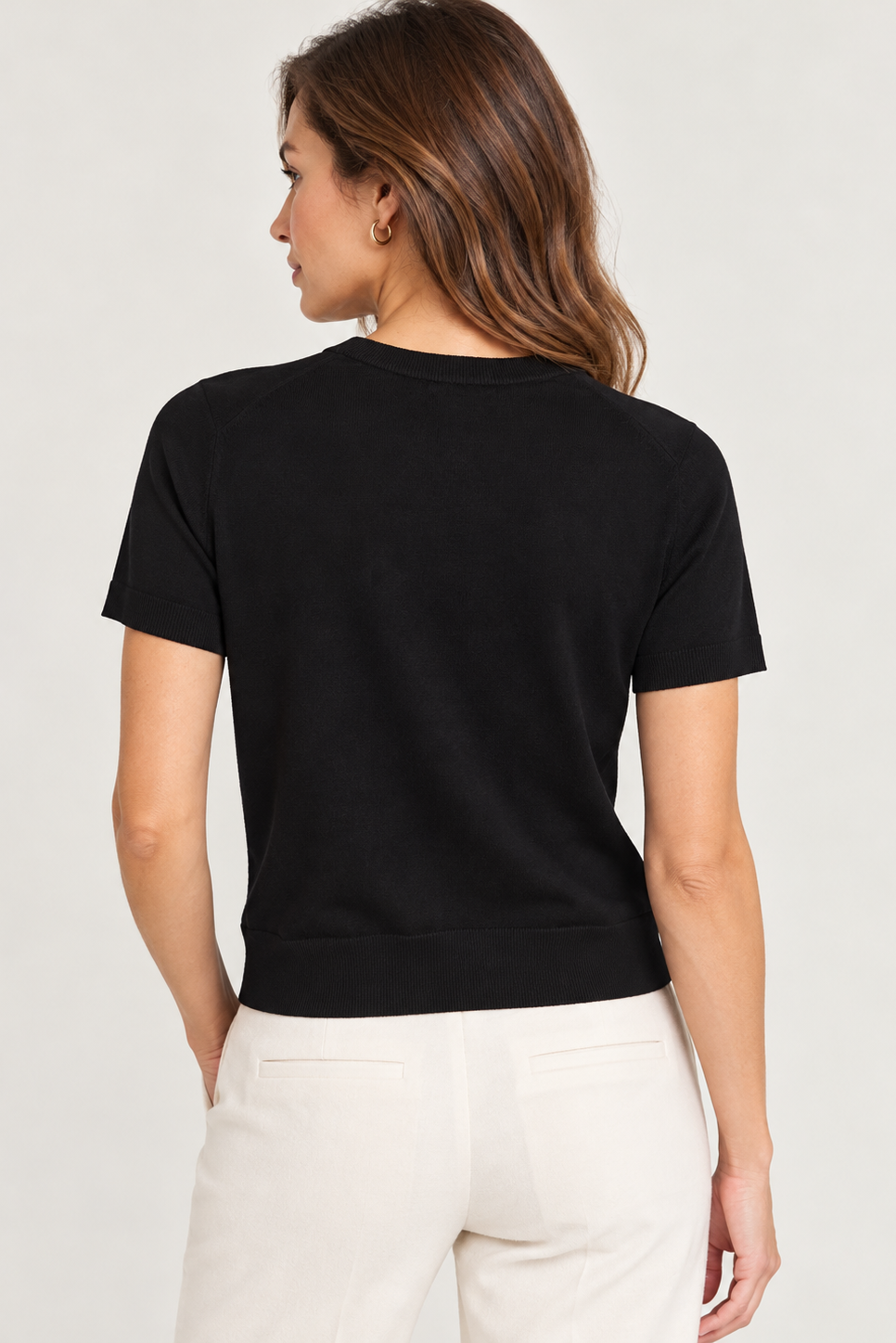 Suvin Cotton Short Sleeve Knit Top