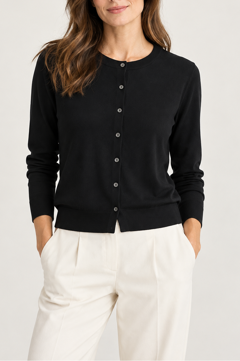 Suvin Cotton Long Sleeve Cardigan