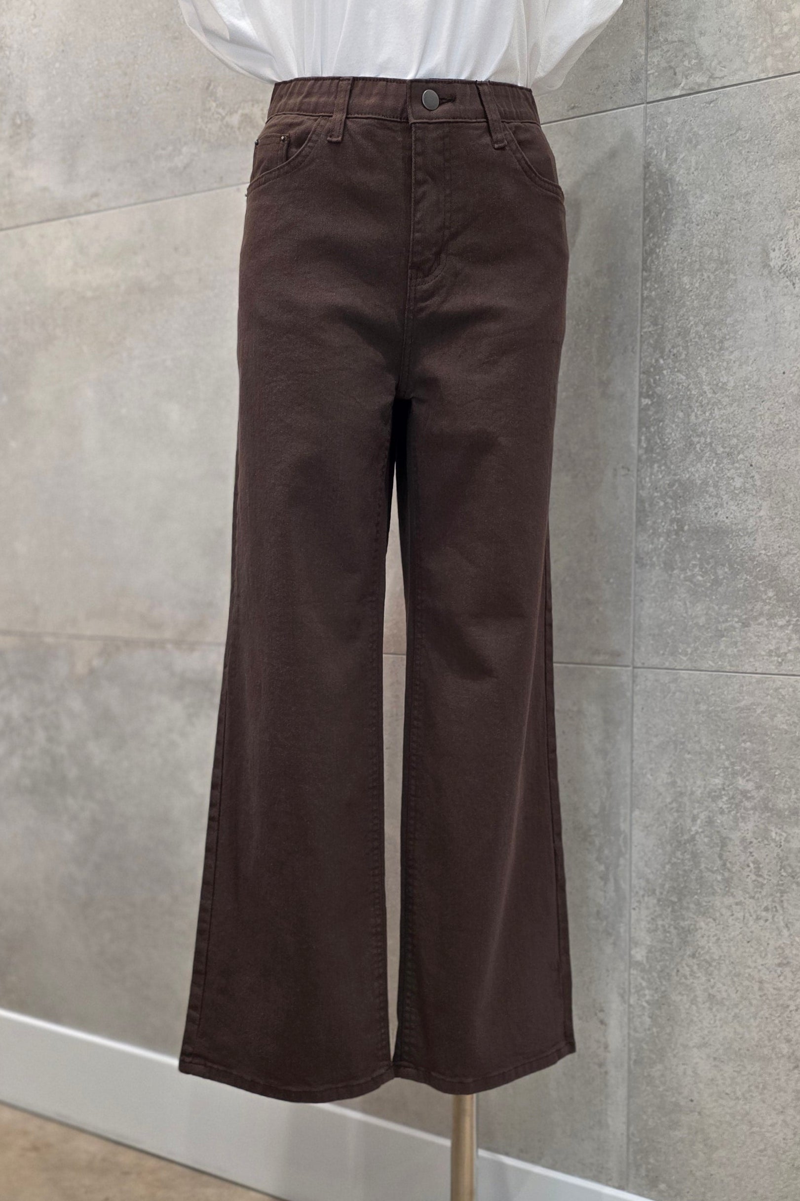 Yvette Cotton Stretch Wide Pants