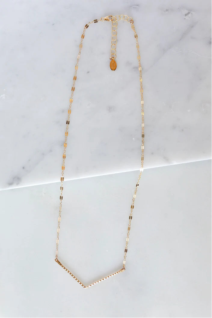 V necklace Gold Fill