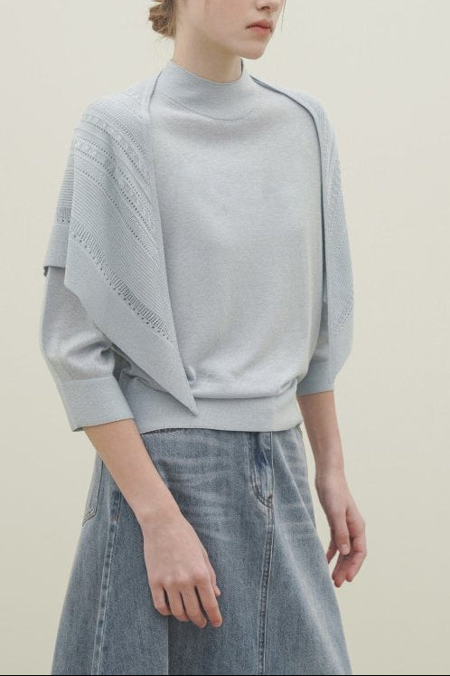 Metallic Lace Knit Scarf