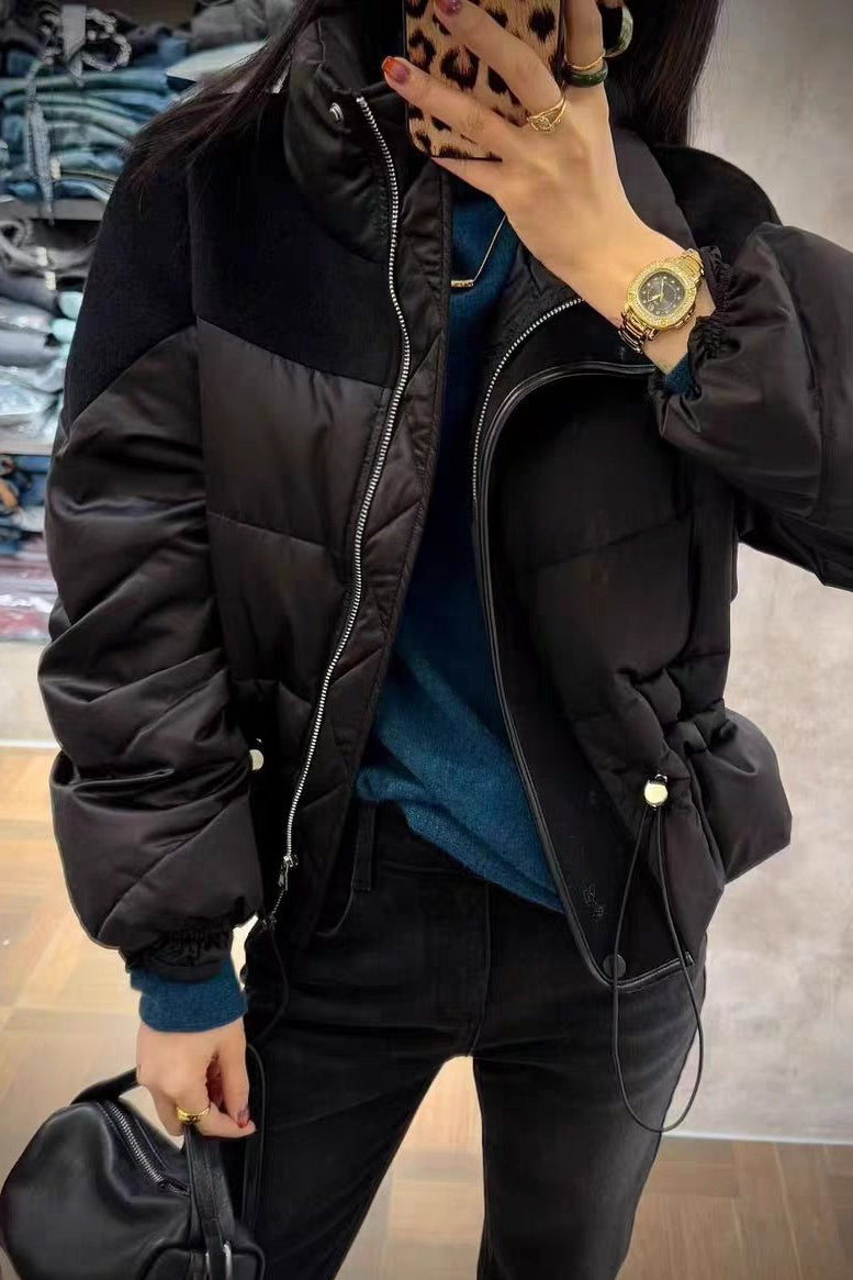 Contrast Short Puffer Jacket