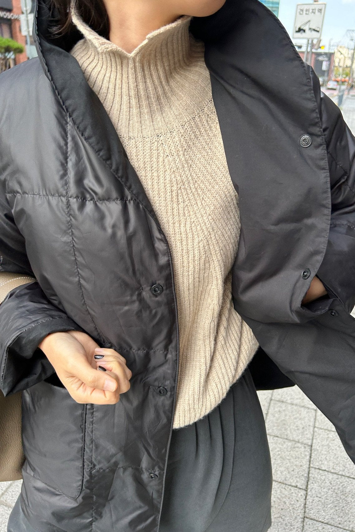 Reversible Midi Puffer Jacket