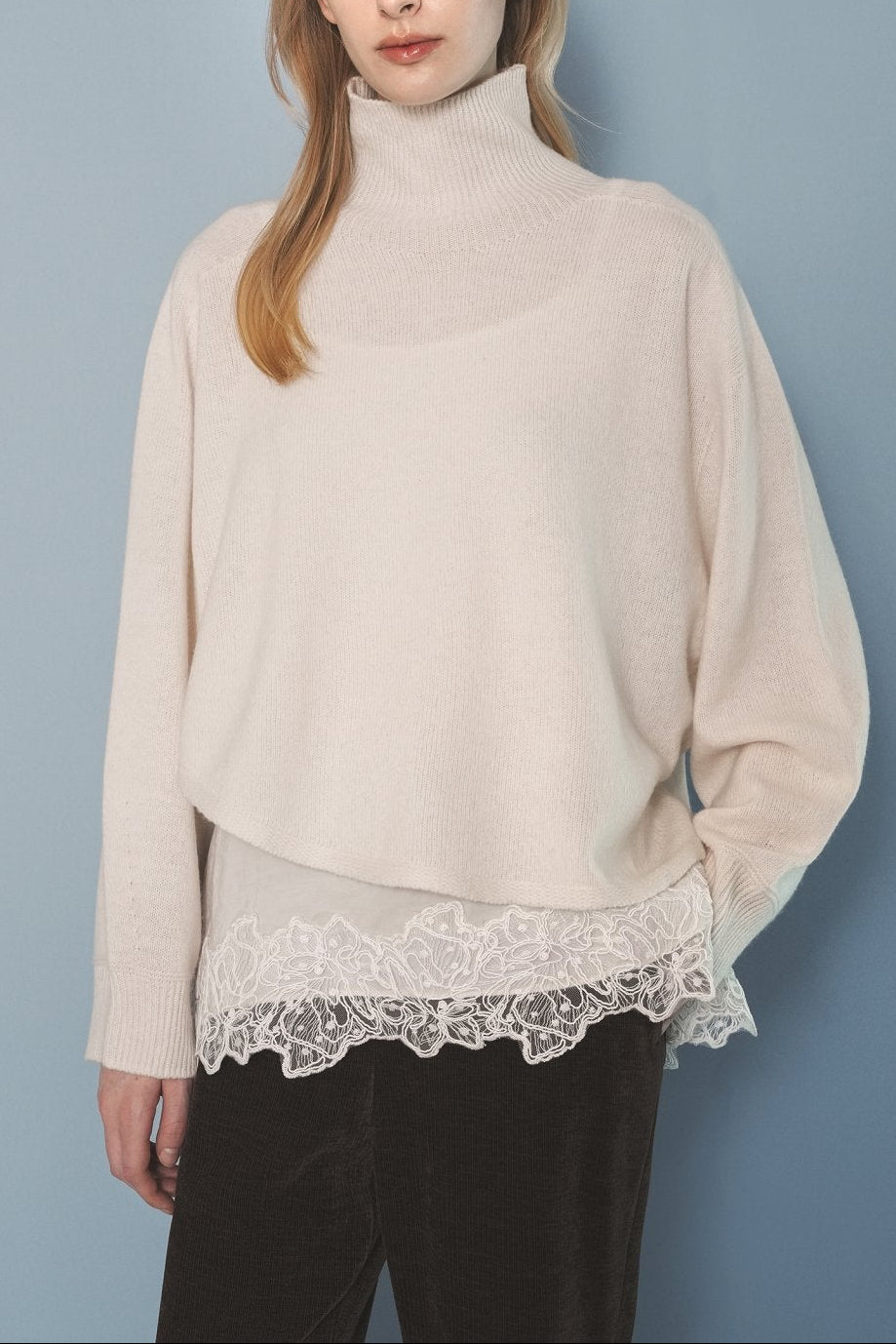 Turtleneck Poncho Sweater