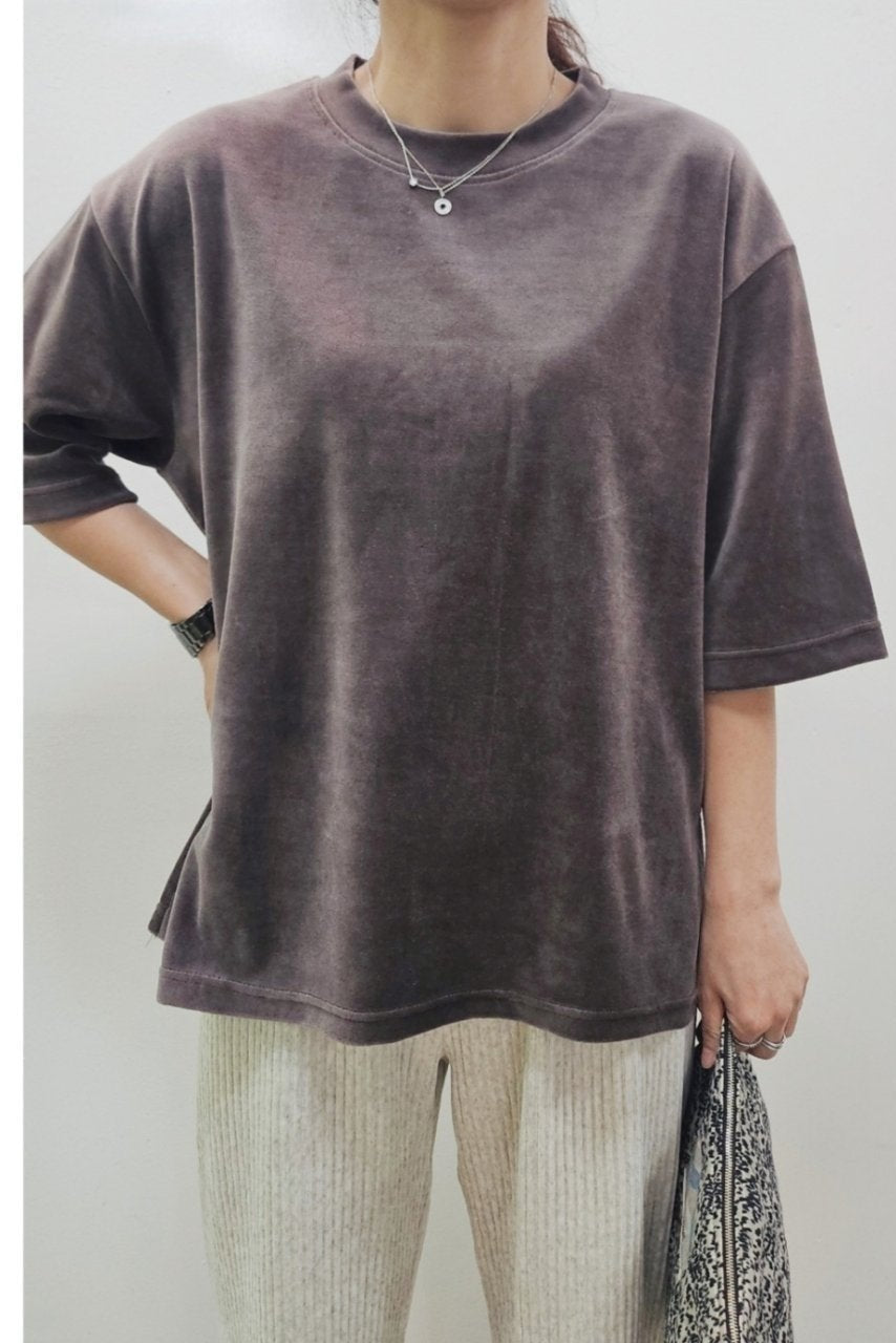 Mia Velour Boxy T-Shirt