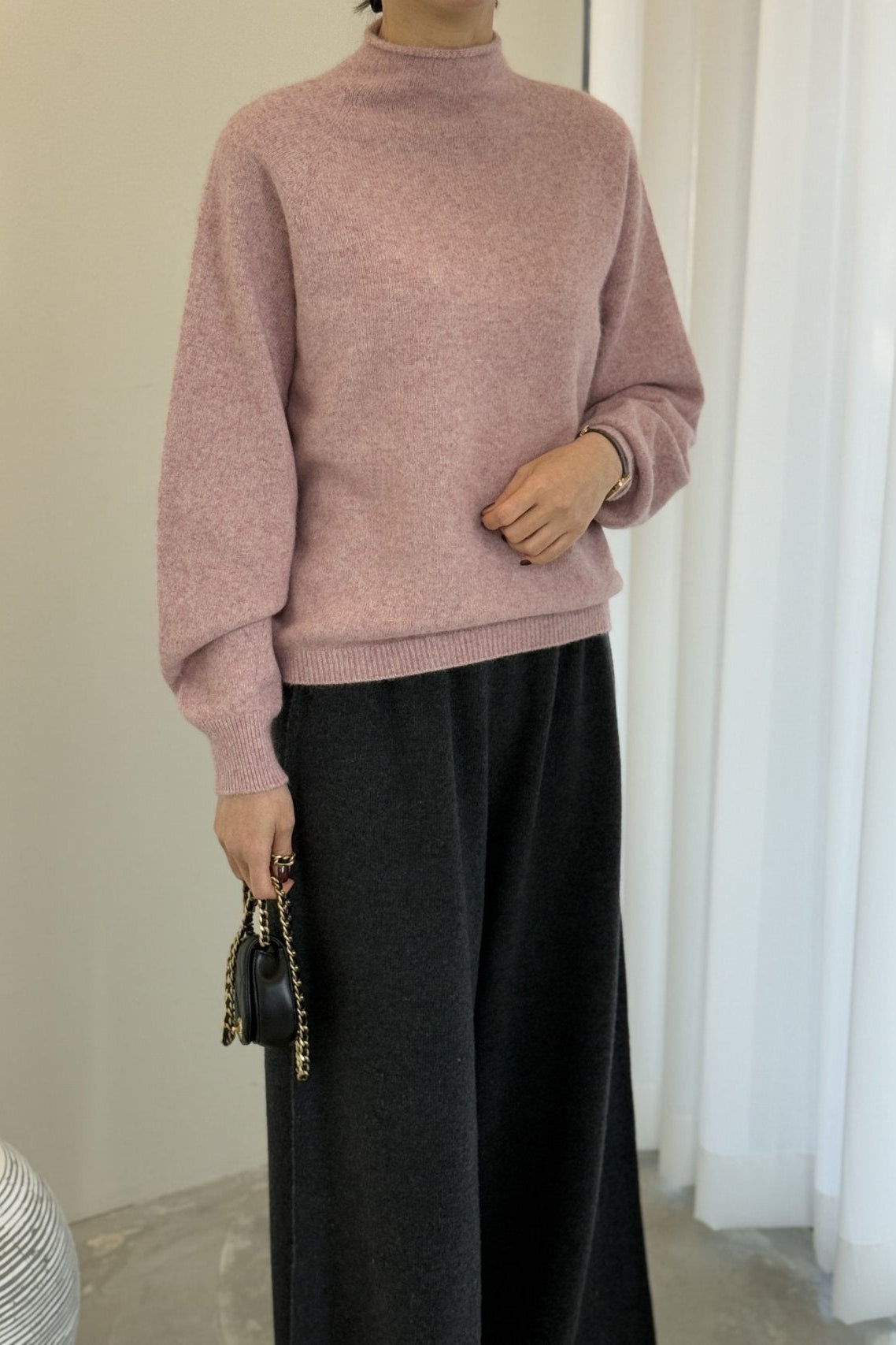 Brushed Mock Neck Sweater