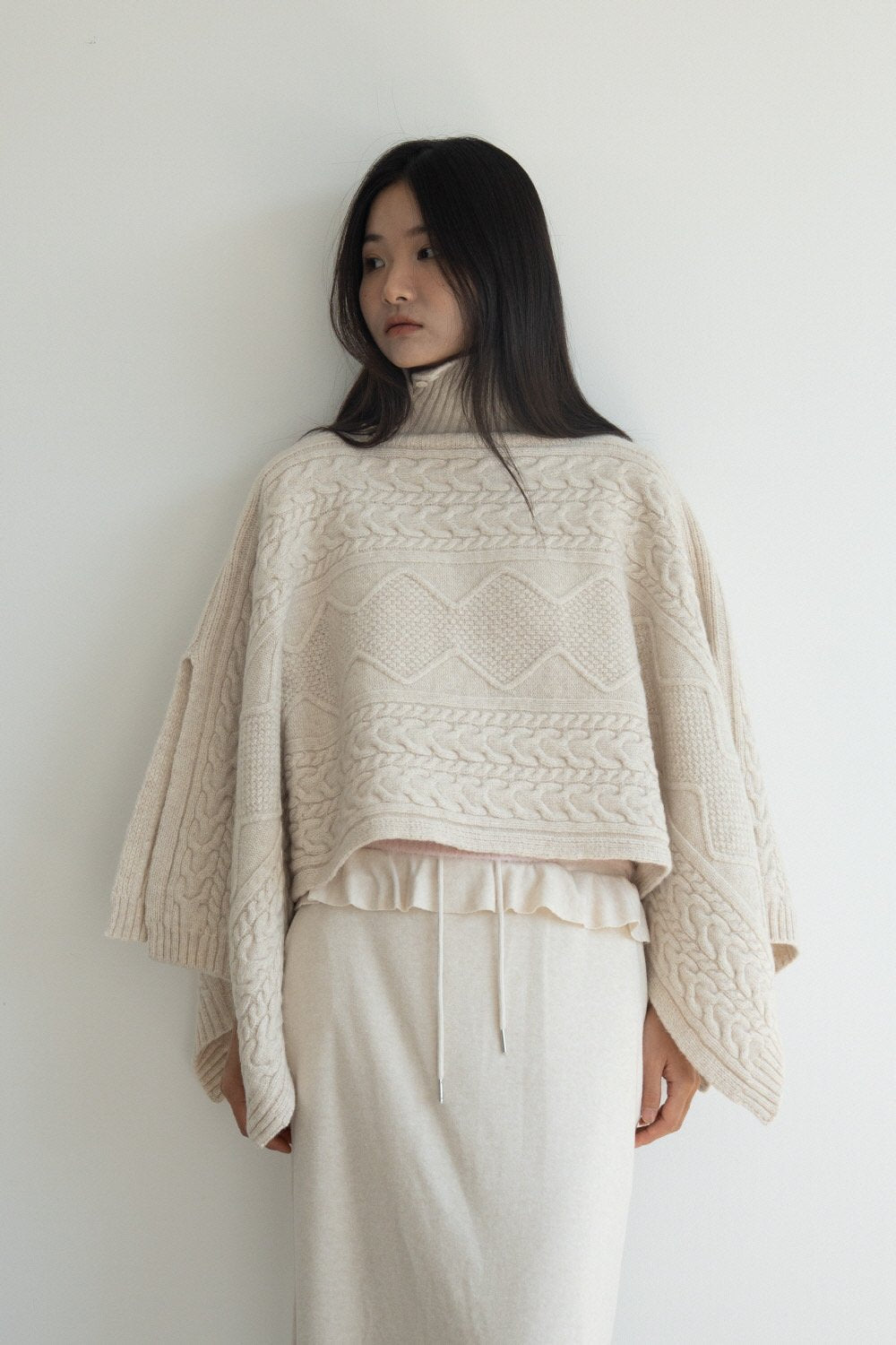 Cable Poncho Sweater