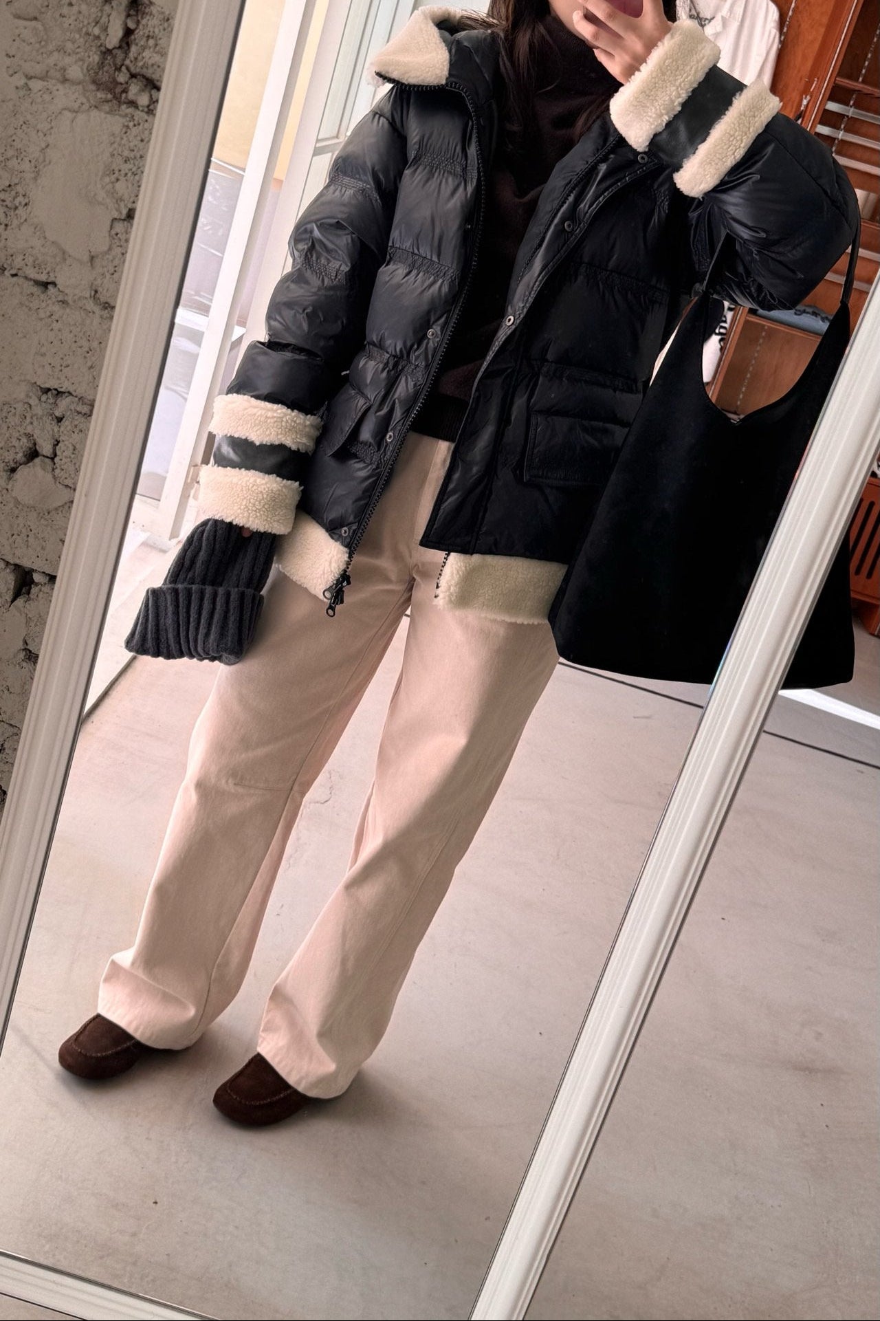 Eira Sherpa Trim Puffer Jacket