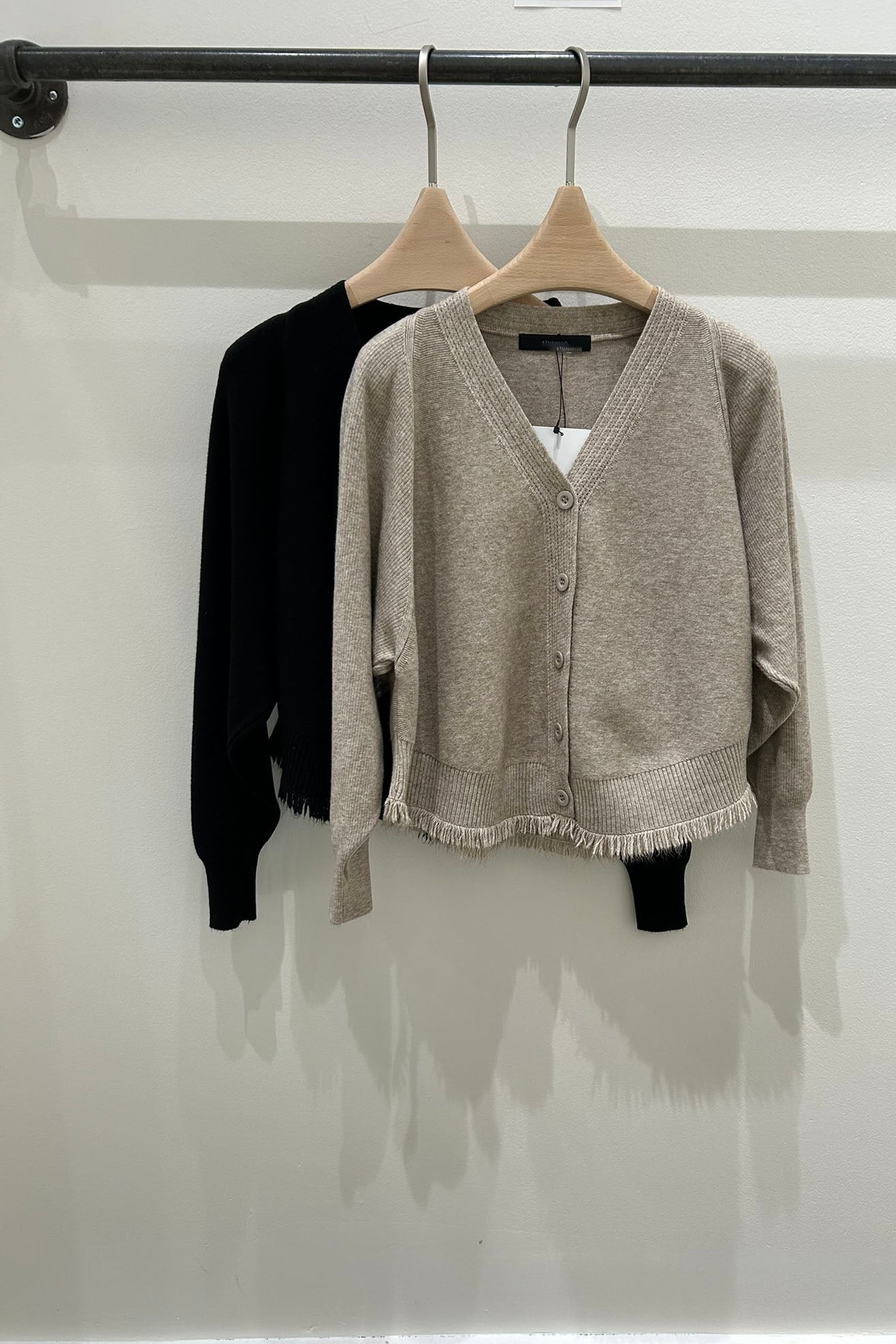 Fringe Hem Sweater Cardigan