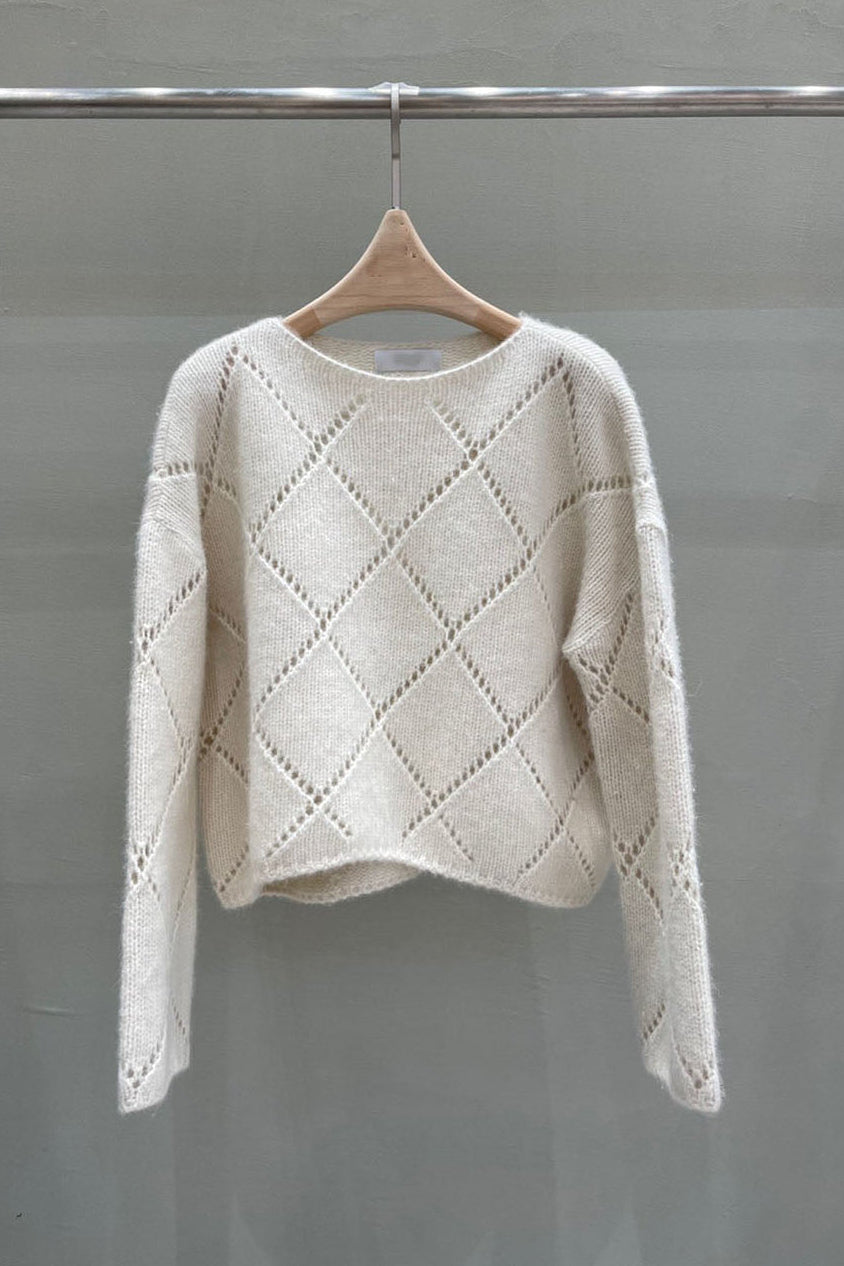 Openwork Diamond Sweater
