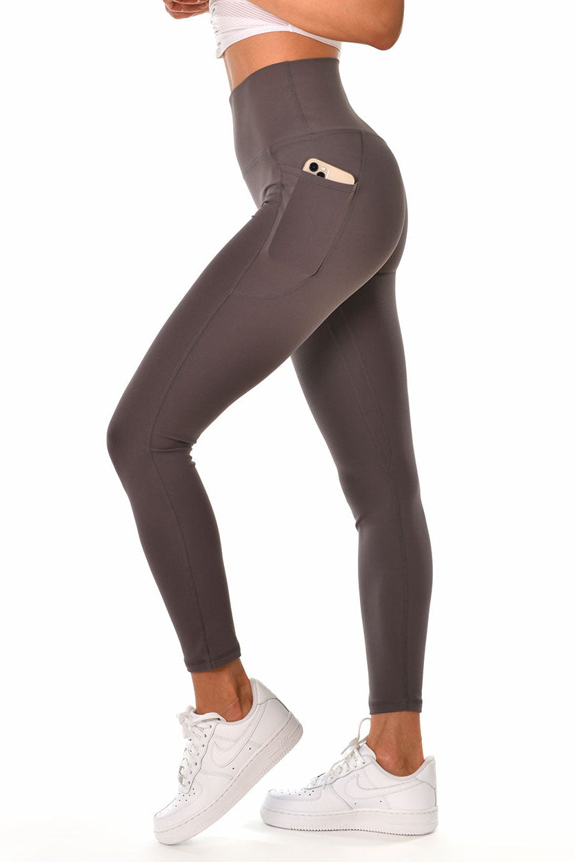 Shop high-waisted women's leggings with side pockets, four-way stretch, and a 25.5-inch inseam. Ideal for workouts, yoga, walking, and everyday wear.
