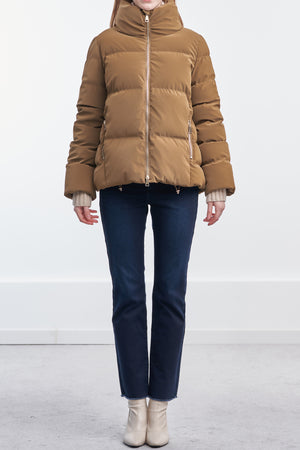 Two Way Zipper Goose Down Puffer Jacket