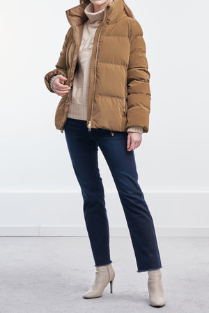 Two Way Zipper Goose Down Puffer Jacket