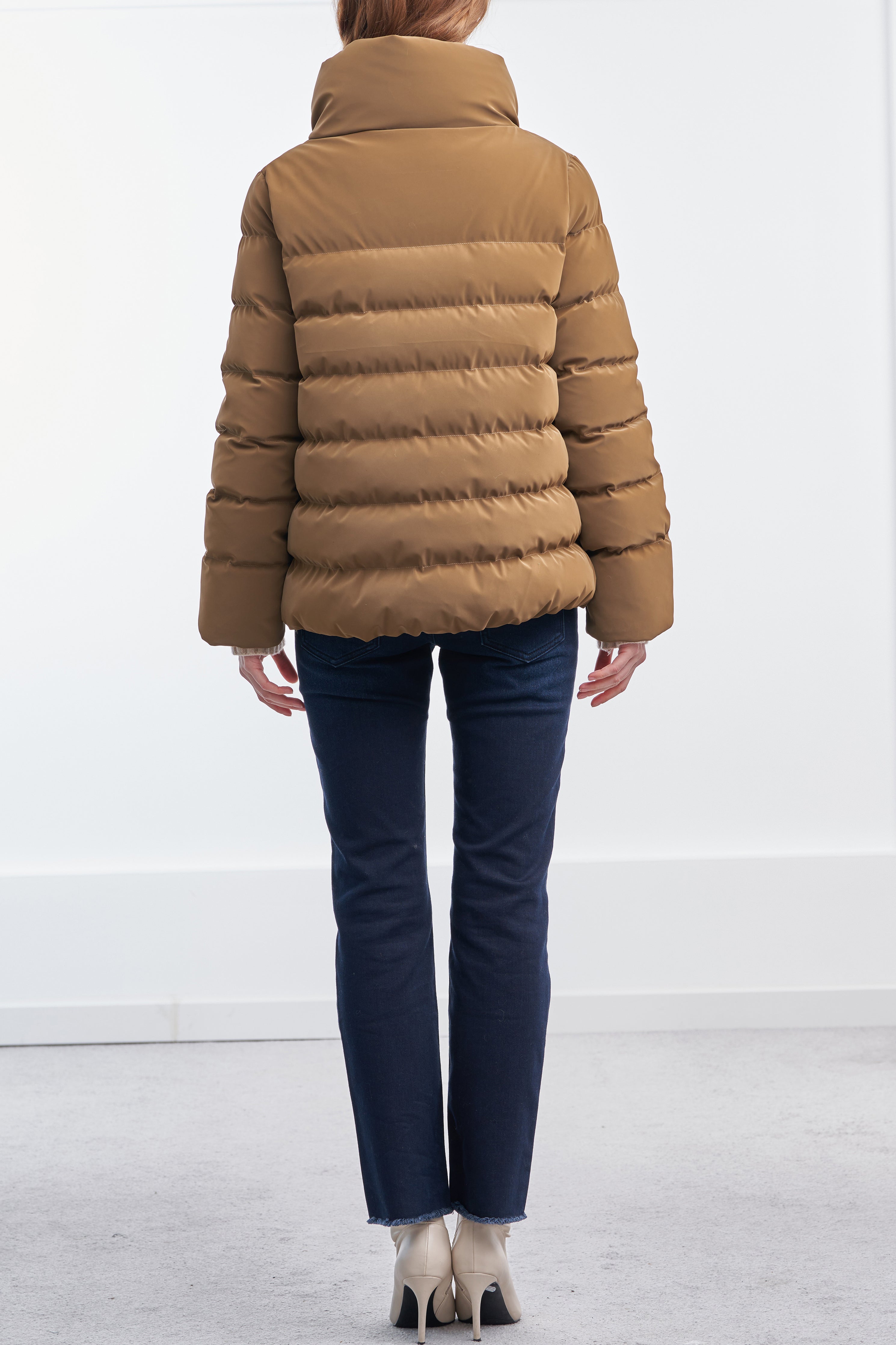 Two Way Zipper Goose Down Puffer Jacket