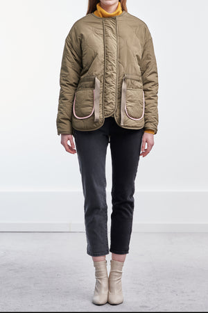 Cute quilted jacket with lining for women