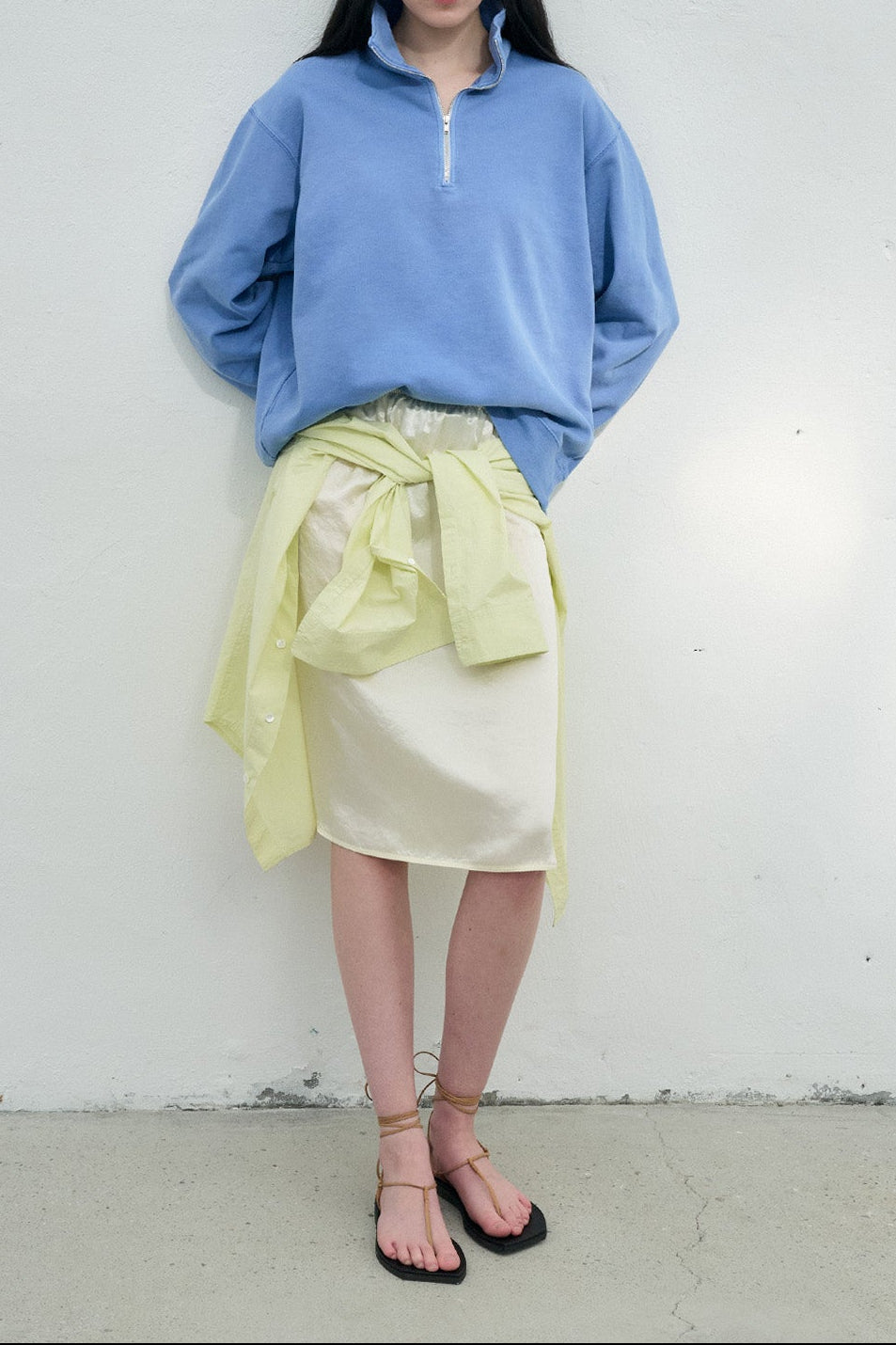 Washed Quarter Zip Sweatshirt