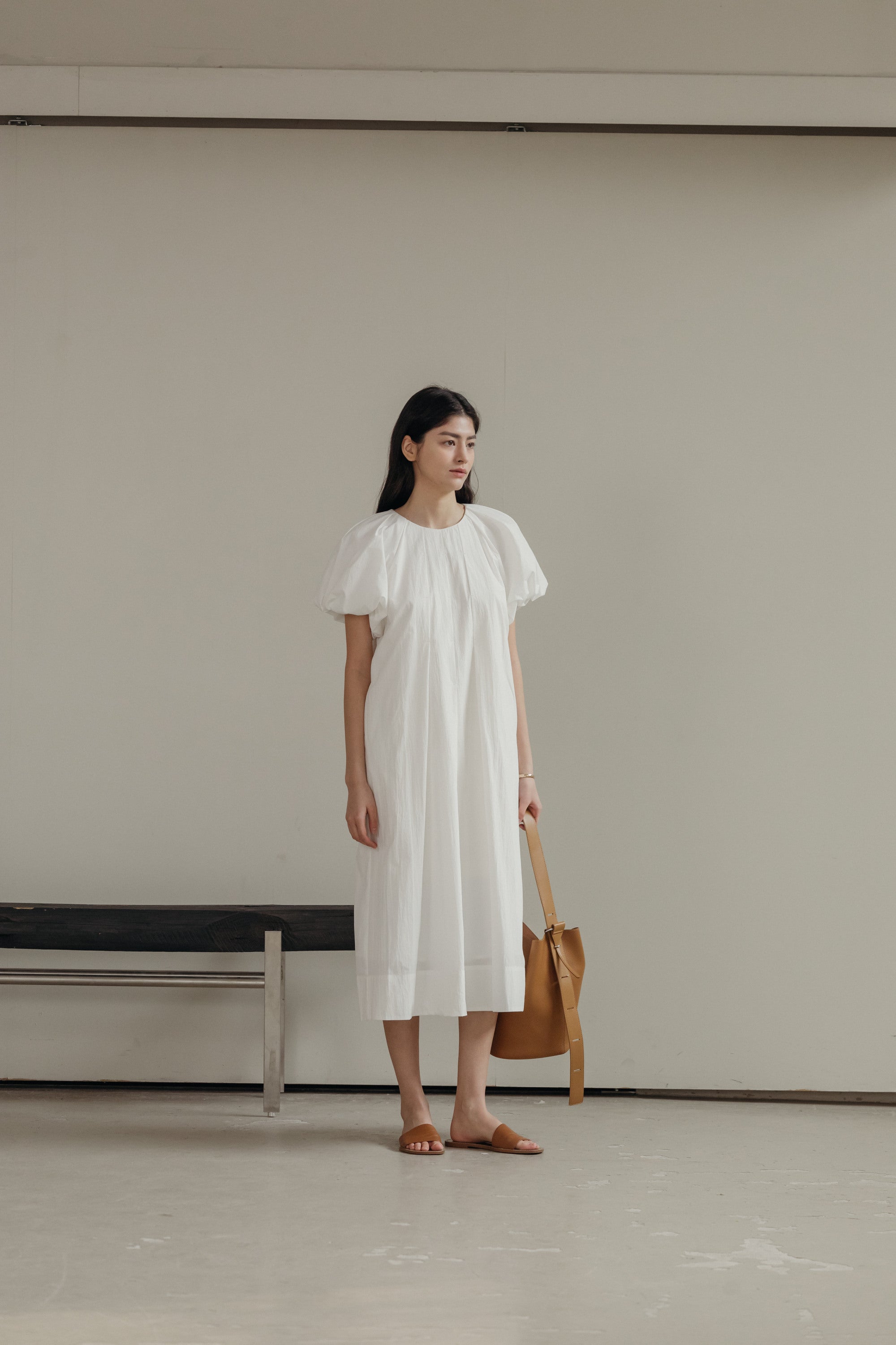 Camilla Puff Sleeve Midi Dress