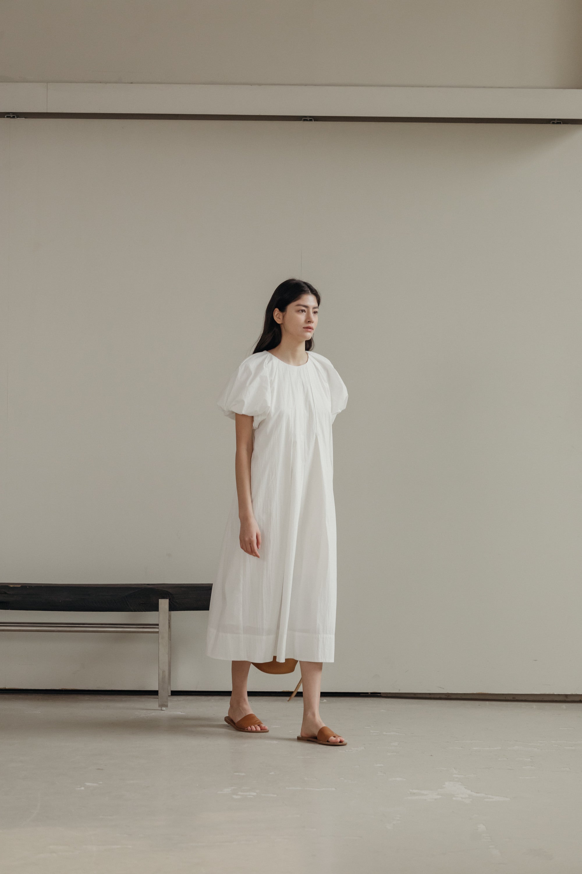 Camilla Puff Sleeve Midi Dress