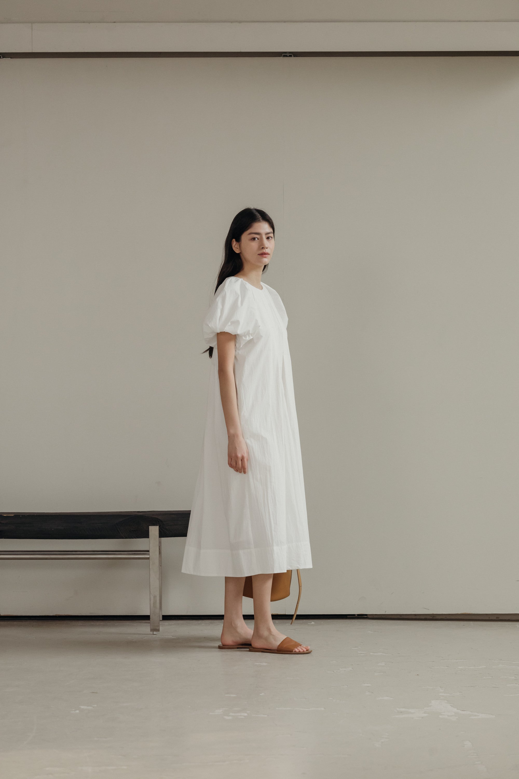 Camilla Puff Sleeve Midi Dress