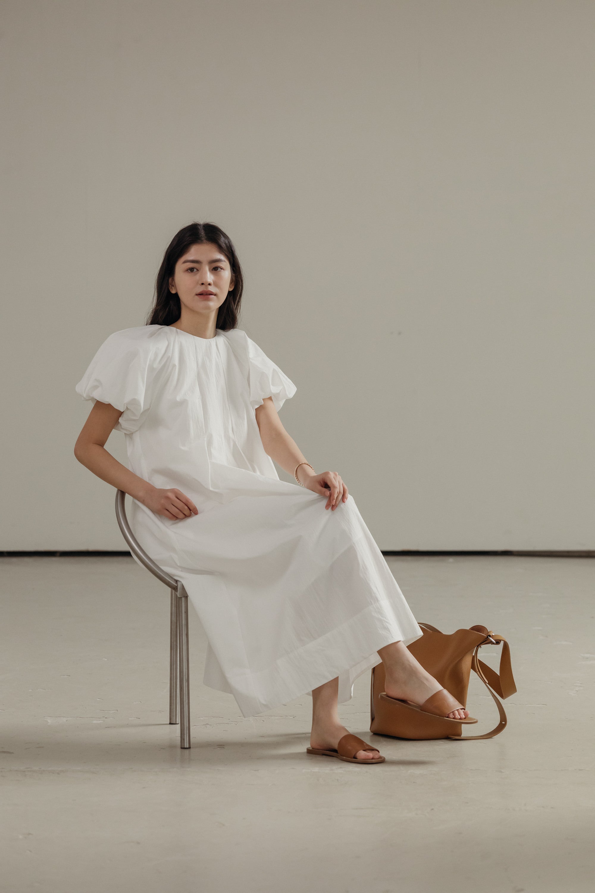 Camilla Puff Sleeve Midi Dress
