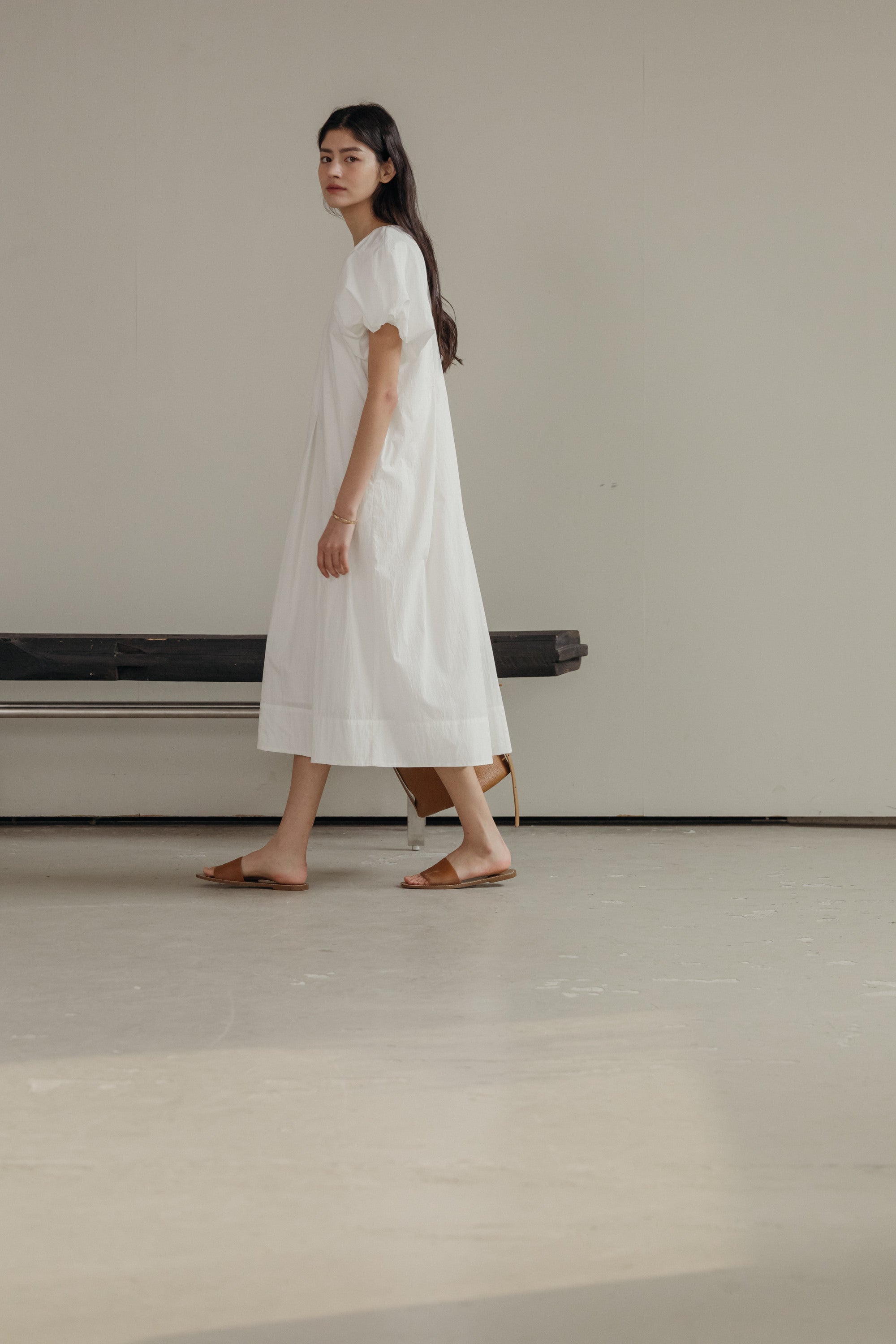 Camilla Puff Sleeve Midi Dress