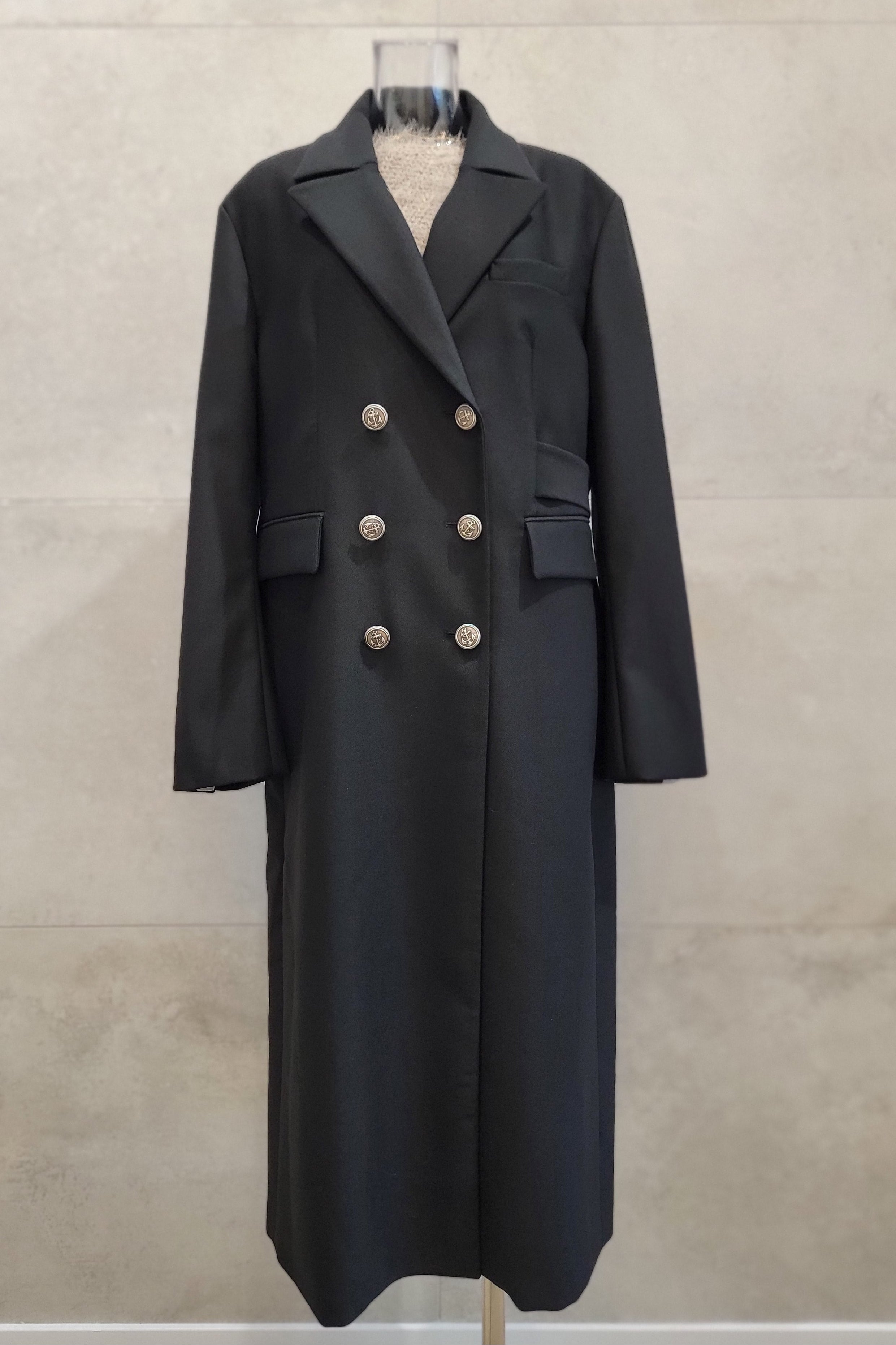 Wool Silver Boss Coat