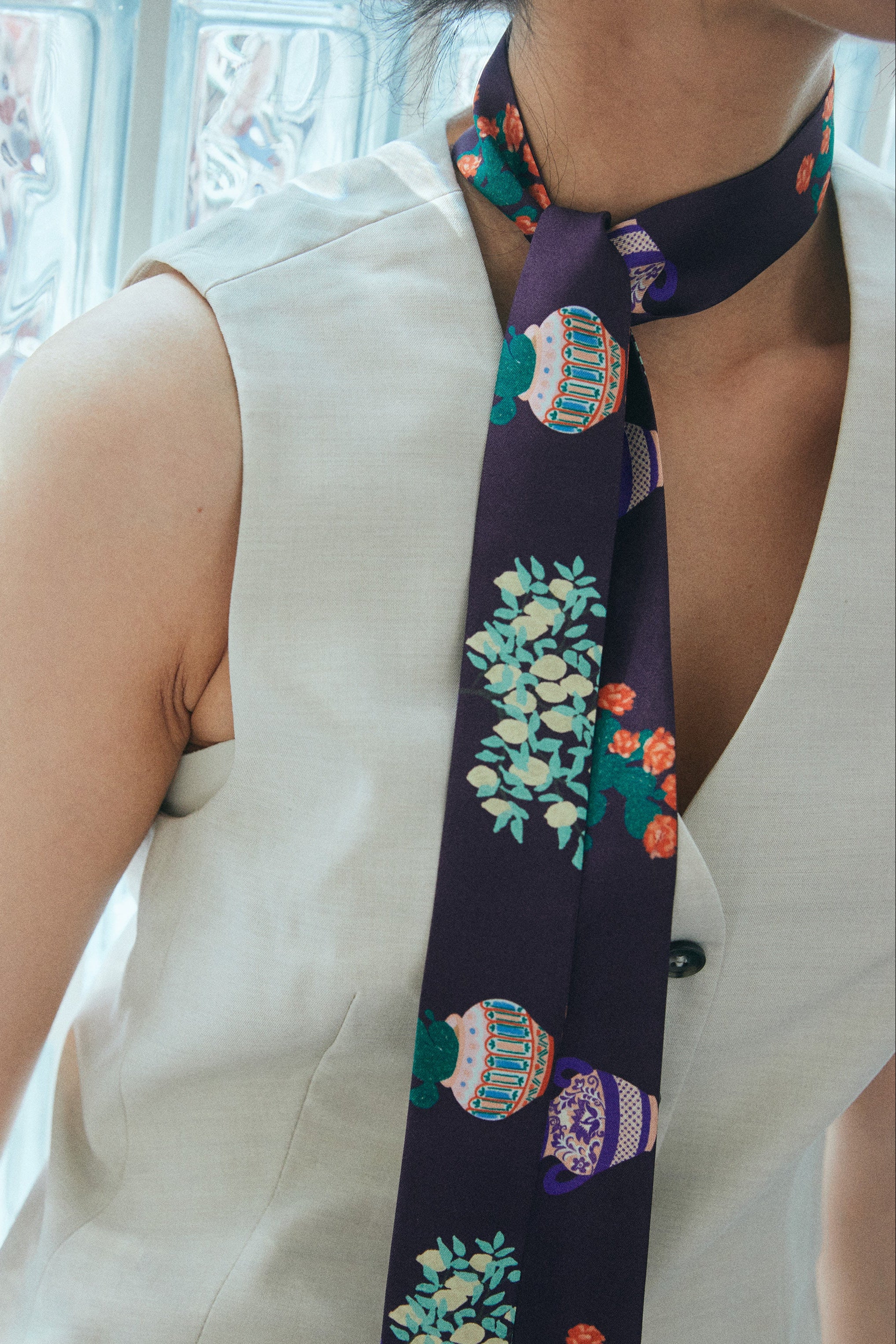 Twilly Silk Ribbon Scarf Long