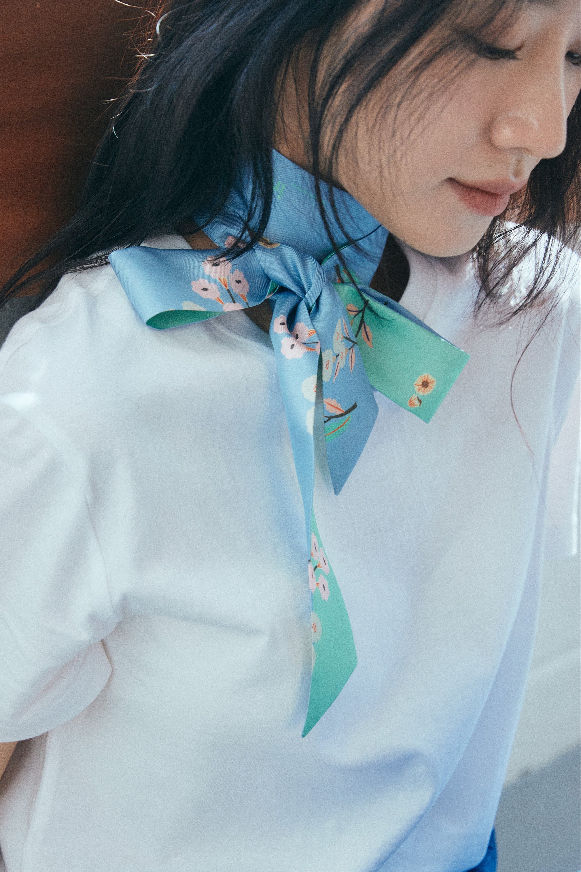 Twilly Silk Ribbon Scarf Long