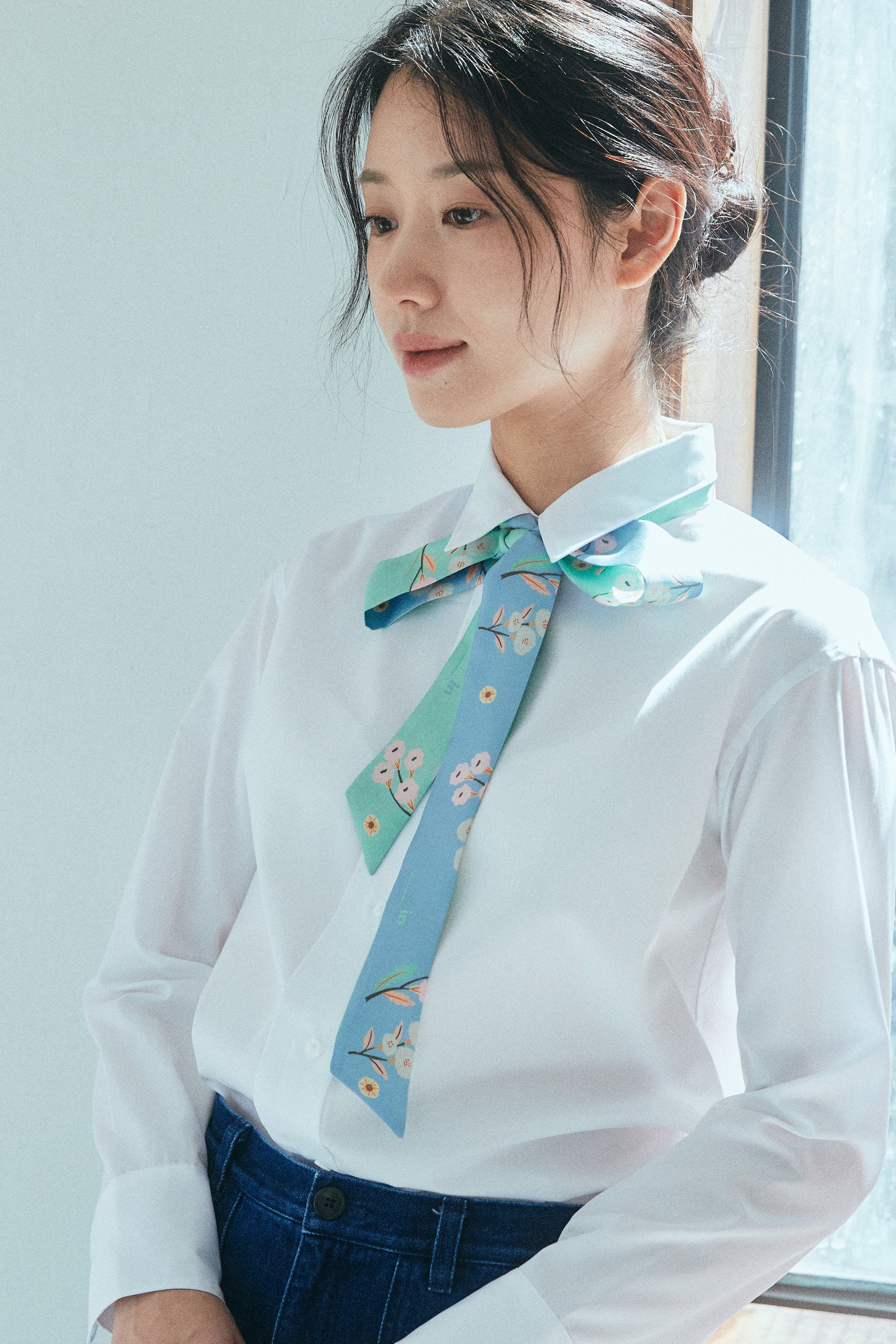 Twilly Silk Ribbon Scarf Long