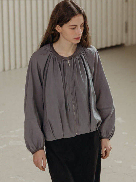 Adjustable Neckline Lightweight Jacket