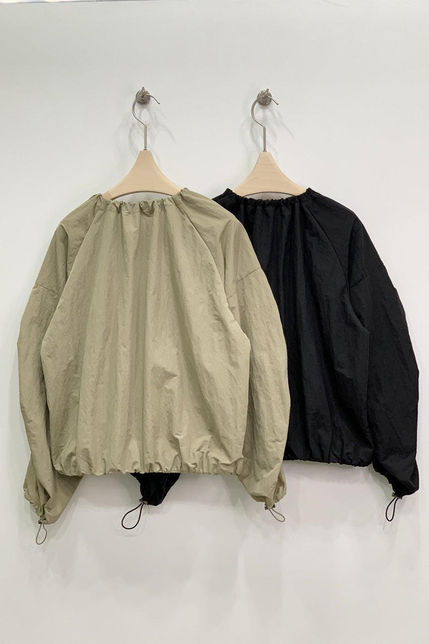 Adjustable Shirred Sleeve Tech Blouse