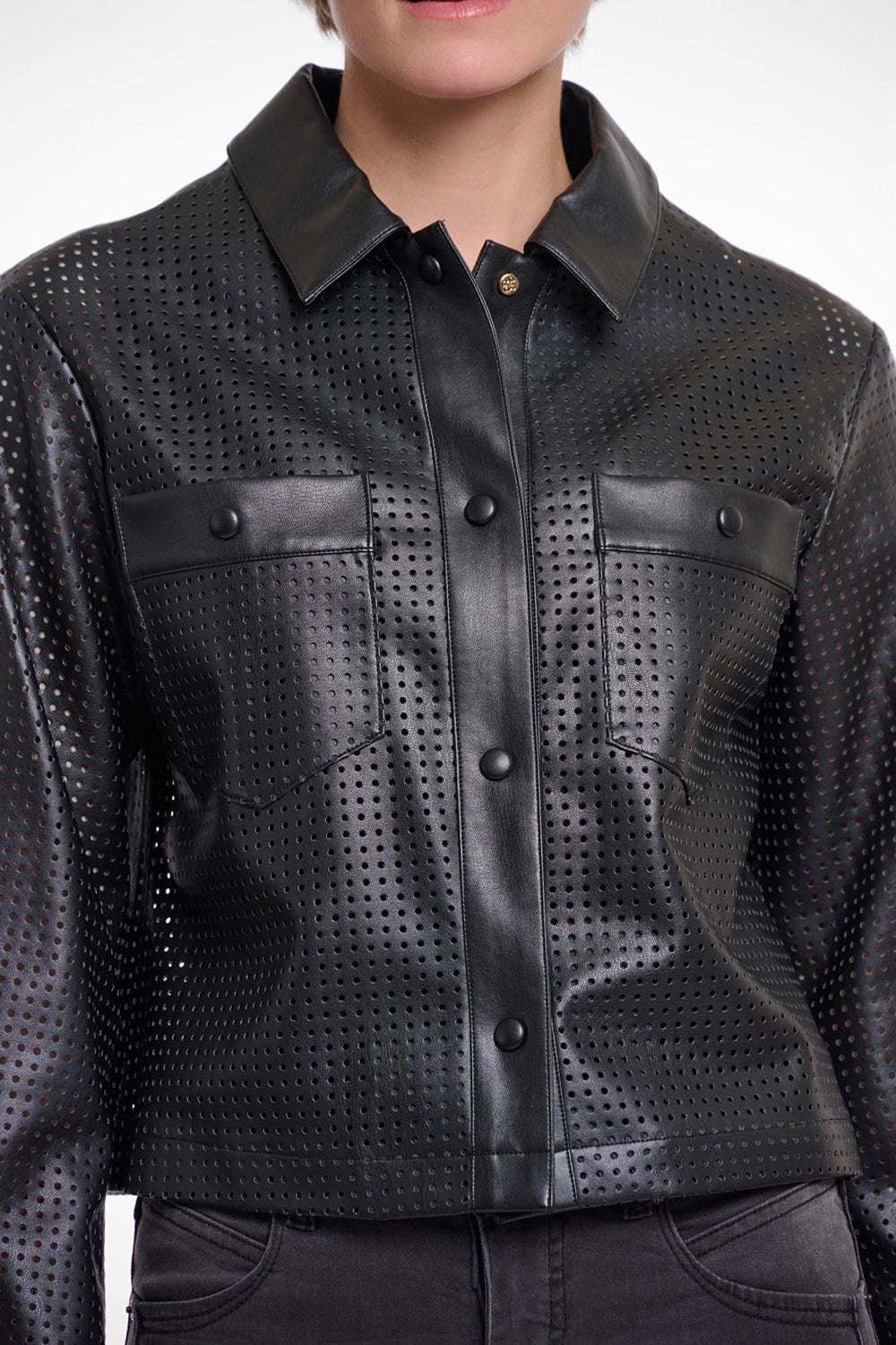 Akaya Perforated Short Jacket