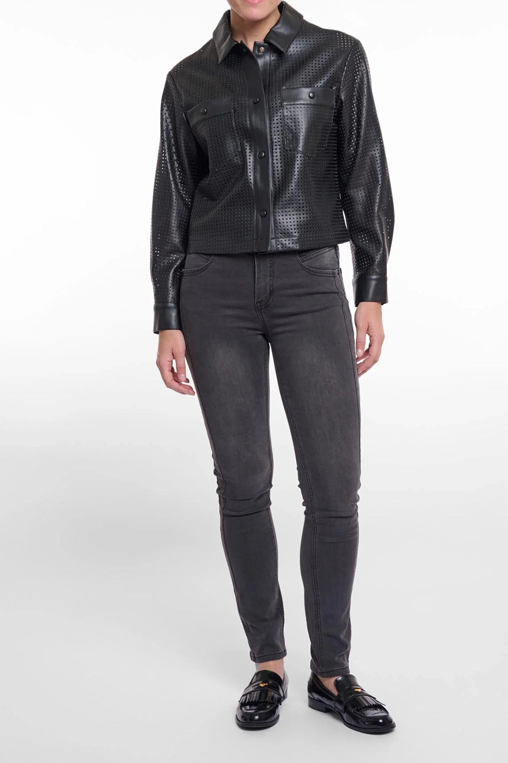Akaya Perforated Short Jacket