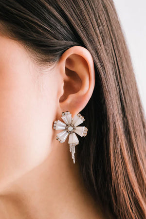 Cute bloom flower earrings 