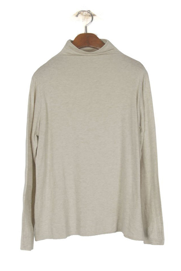 Basic Mockeneck Wool Blend T-Shirt