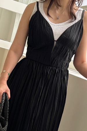 Bustier Pleated Long Dress