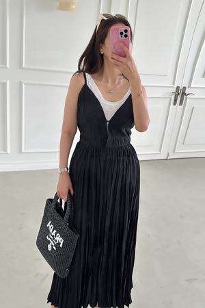 Bustier Pleated Long Dress