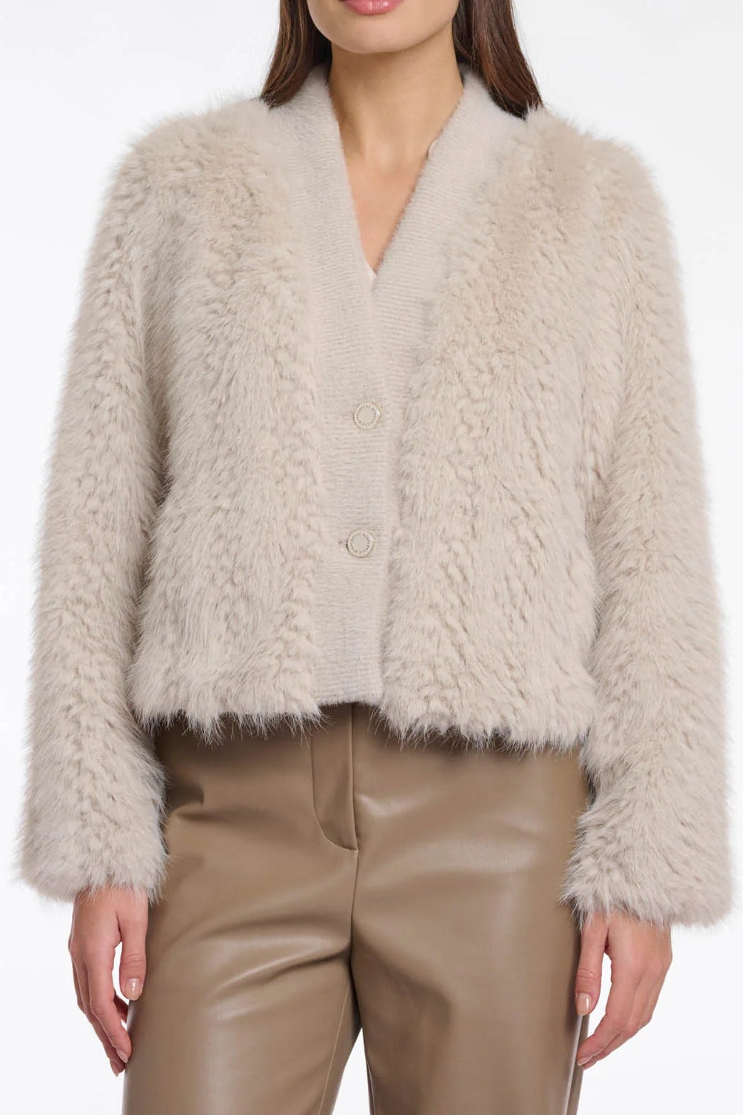 Faux Fur Cardigan Jacket