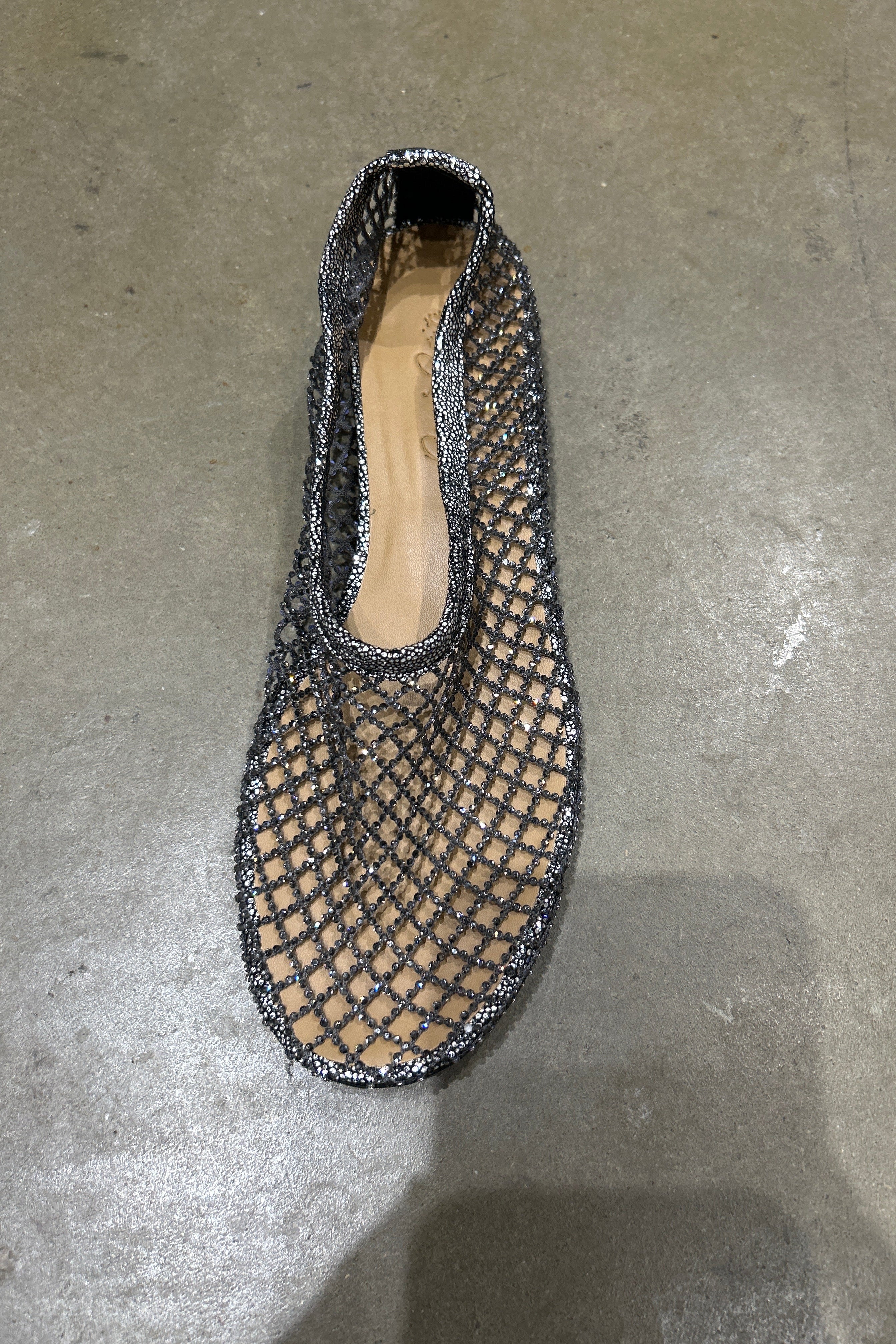 [Pre-order Special. Ends 6/14] Sparkle Fishnet Ballet Flats